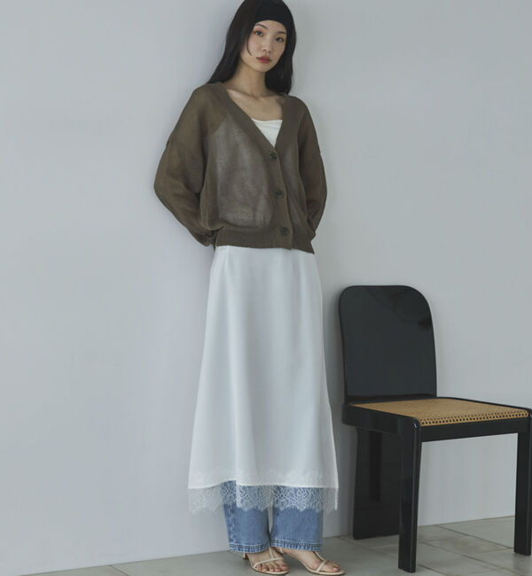 Doux archives「ストローヤーンニットカーディガン」|カーディガン|