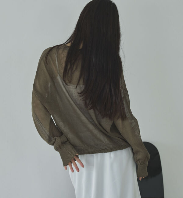 Doux archives「ストローヤーンニットカーディガン」|カーディガン|