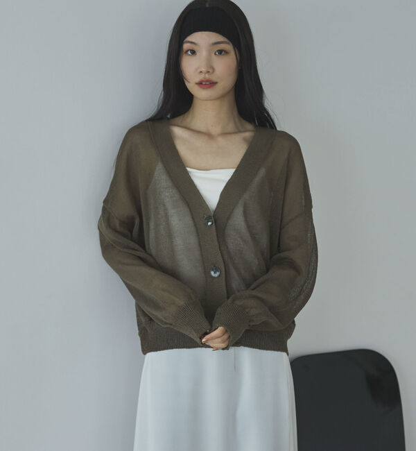 Doux archives「ストローヤーンニットカーディガン」|カーディガン|
