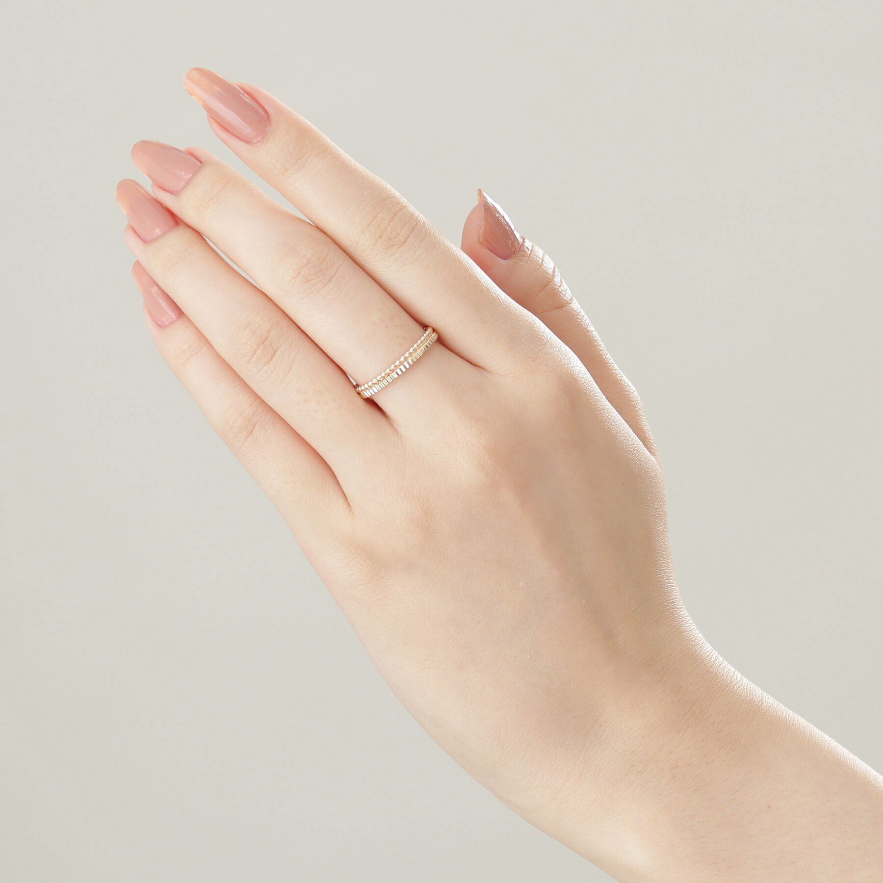 COCOSHNIK「K10ミル縦溝リング（16号）」|リング|