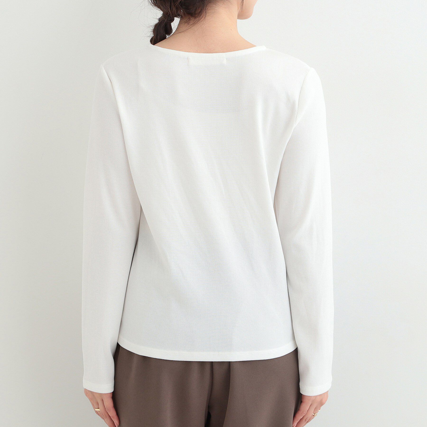 SHOO･LA･RUE「【2点セット】チェック柄フリルキャミビスチェ&times;テレコロンT」|Tシャツ・カットソー|