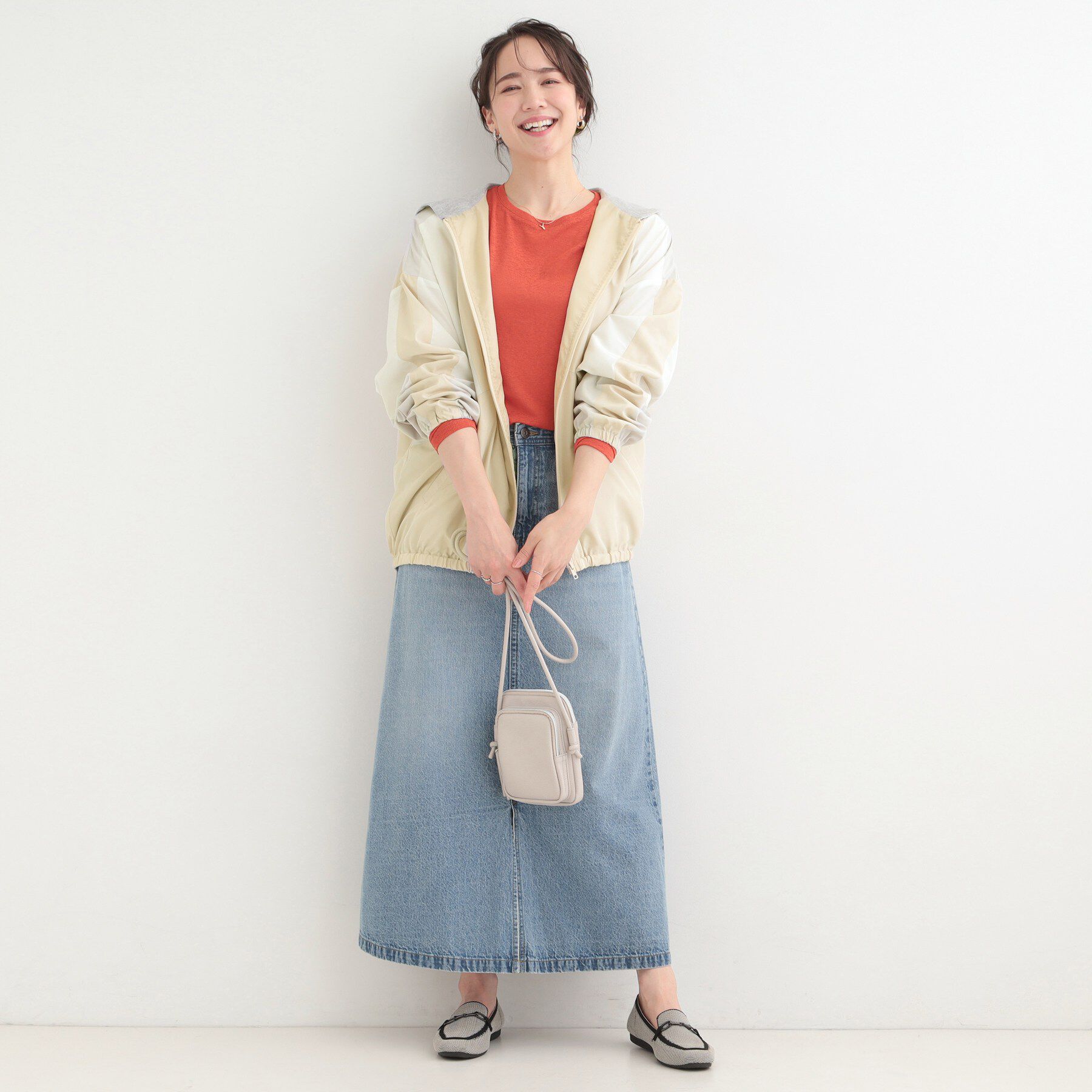 SHOO･LA･RUE「【S-LL】大人スポーティ　配色フードブルゾン」|ブルゾン・スタジャン|