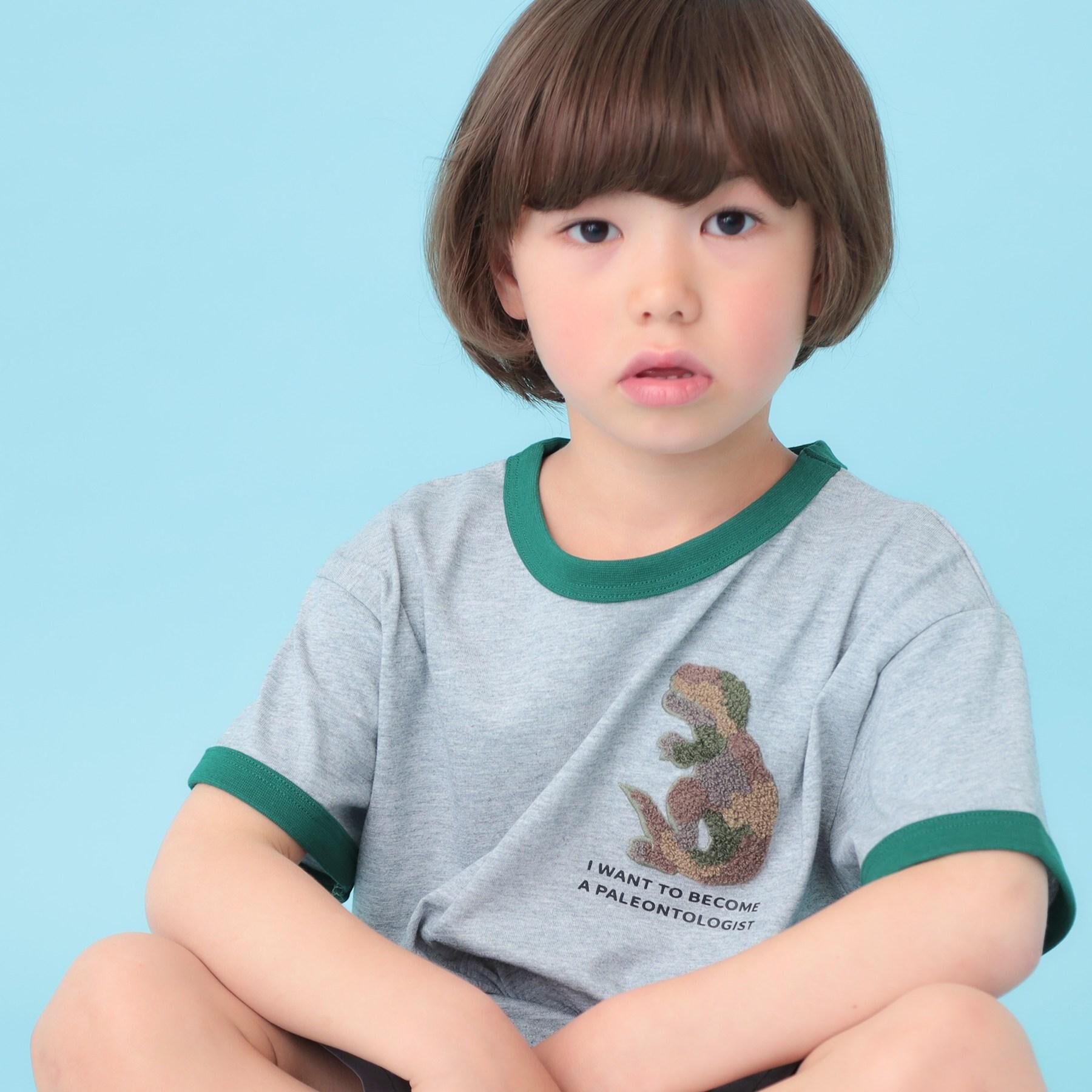 SHOO･LA･RUE「【100-120cm】サガラ恐竜Tシャツ」|Tシャツ・カットソー|