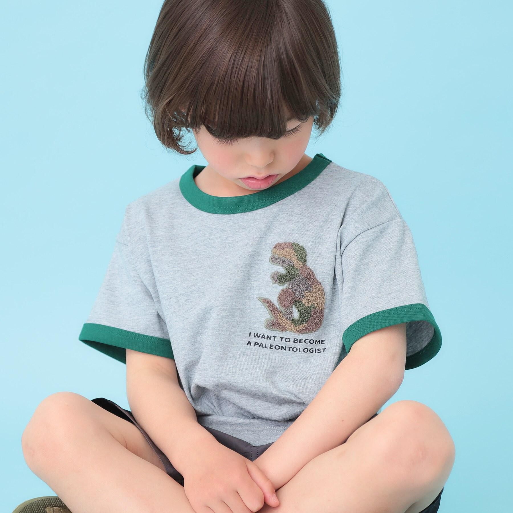 SHOO･LA･RUE「【100-120cm】サガラ恐竜Tシャツ」|Tシャツ・カットソー|