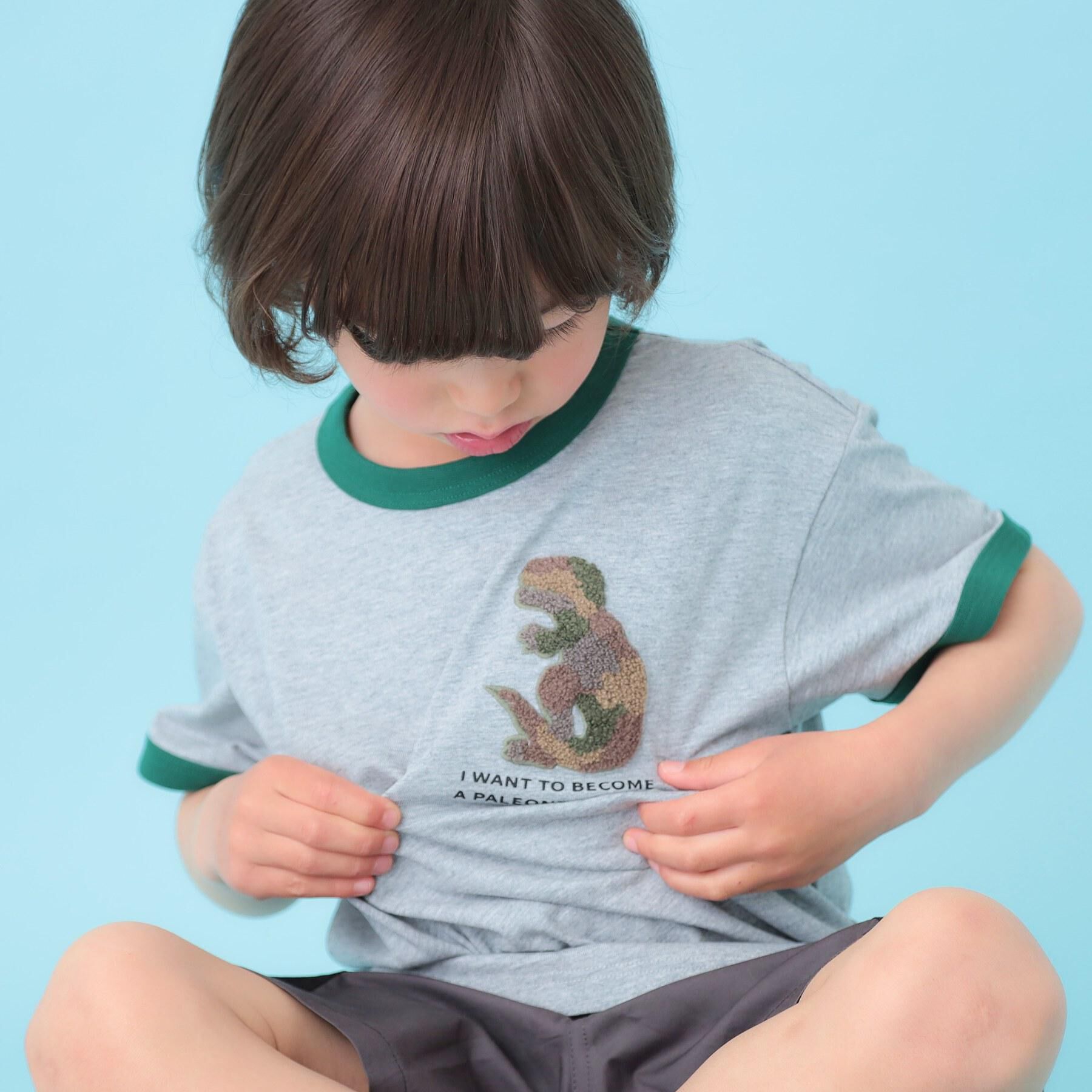 SHOO･LA･RUE「【100-120cm】サガラ恐竜Tシャツ」|Tシャツ・カットソー|