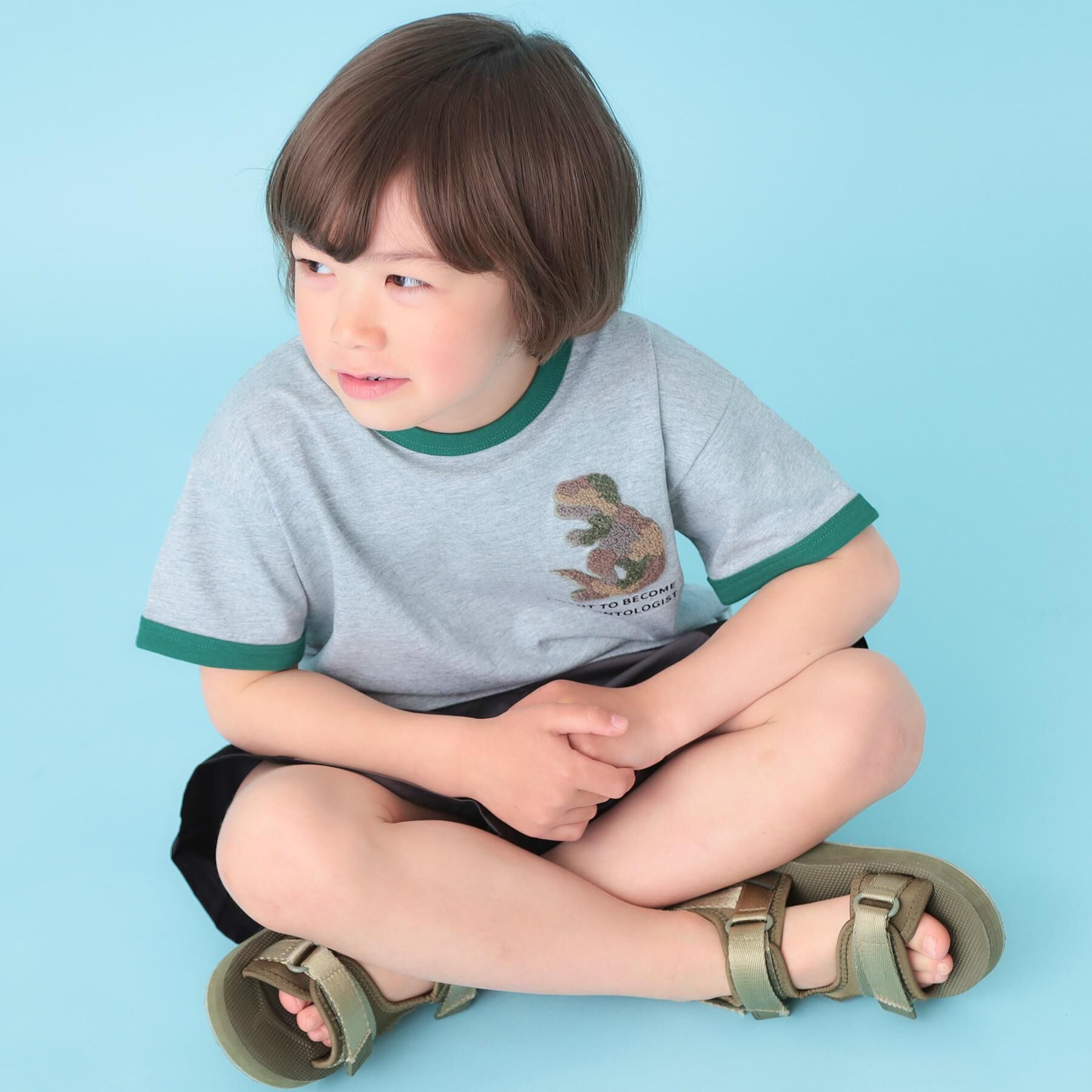 SHOO･LA･RUE「【100-120cm】サガラ恐竜Tシャツ」|Tシャツ・カットソー|