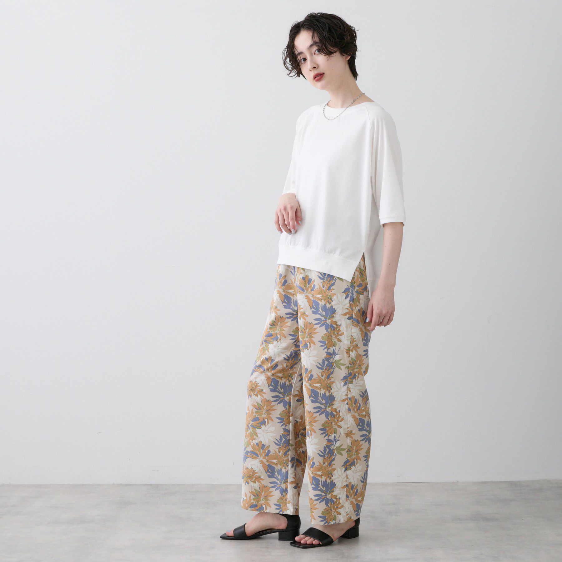 Dessin「【洗える】ボタニカル柄リラクシーパンツ」|その他|