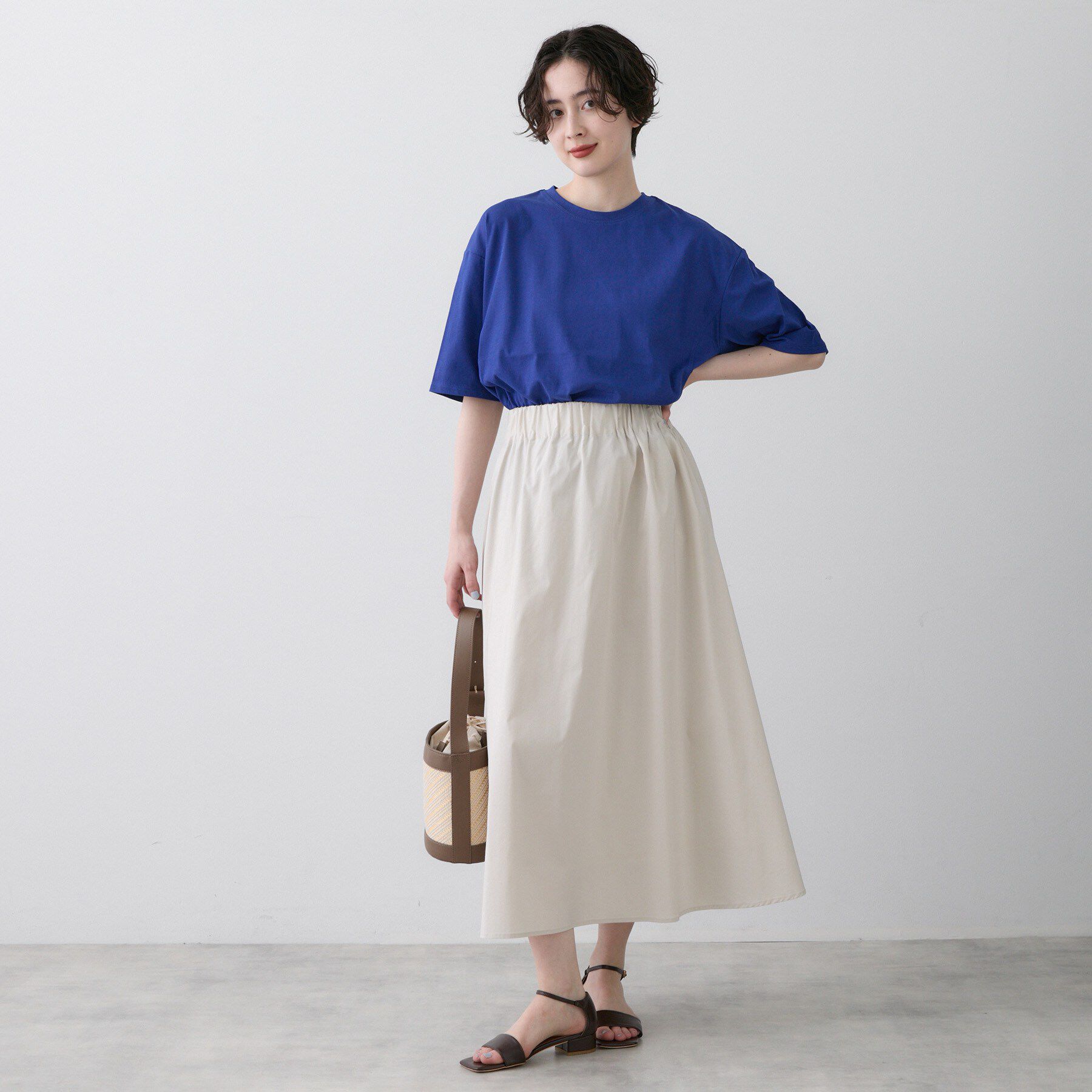 Dessin「【ウエストゴム/洗える】フレアギャザースカート」|スカート|