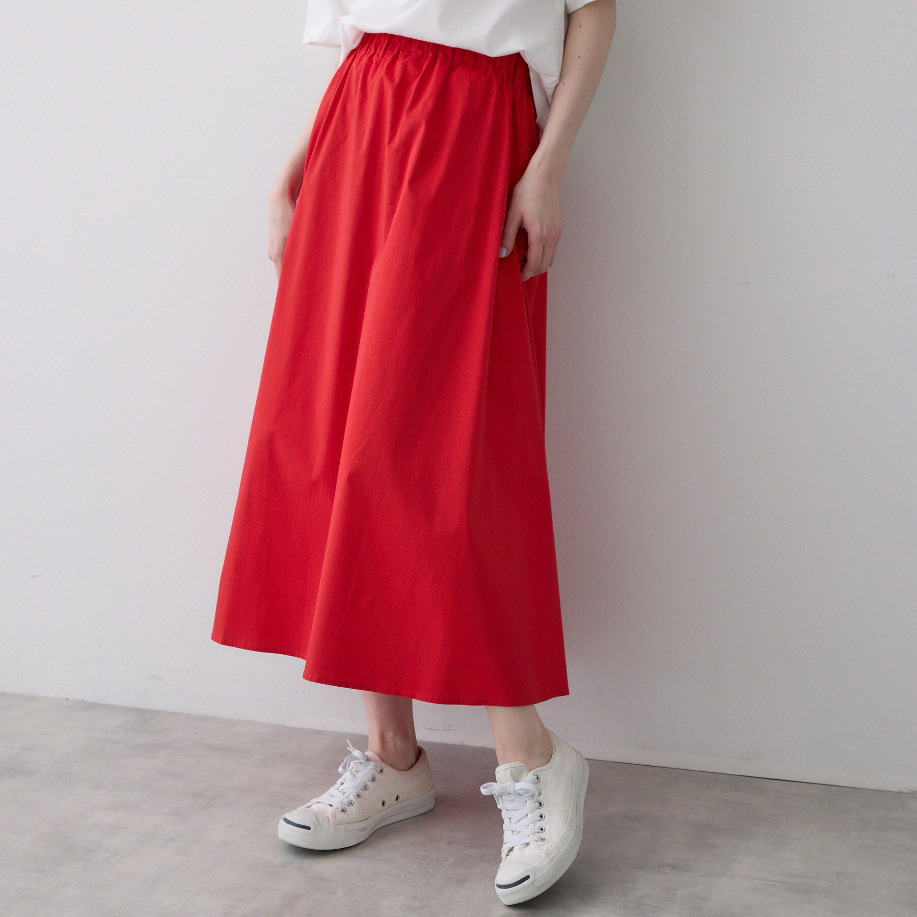 Dessin「【ウエストゴム/洗える】フレアギャザースカート」|スカート|