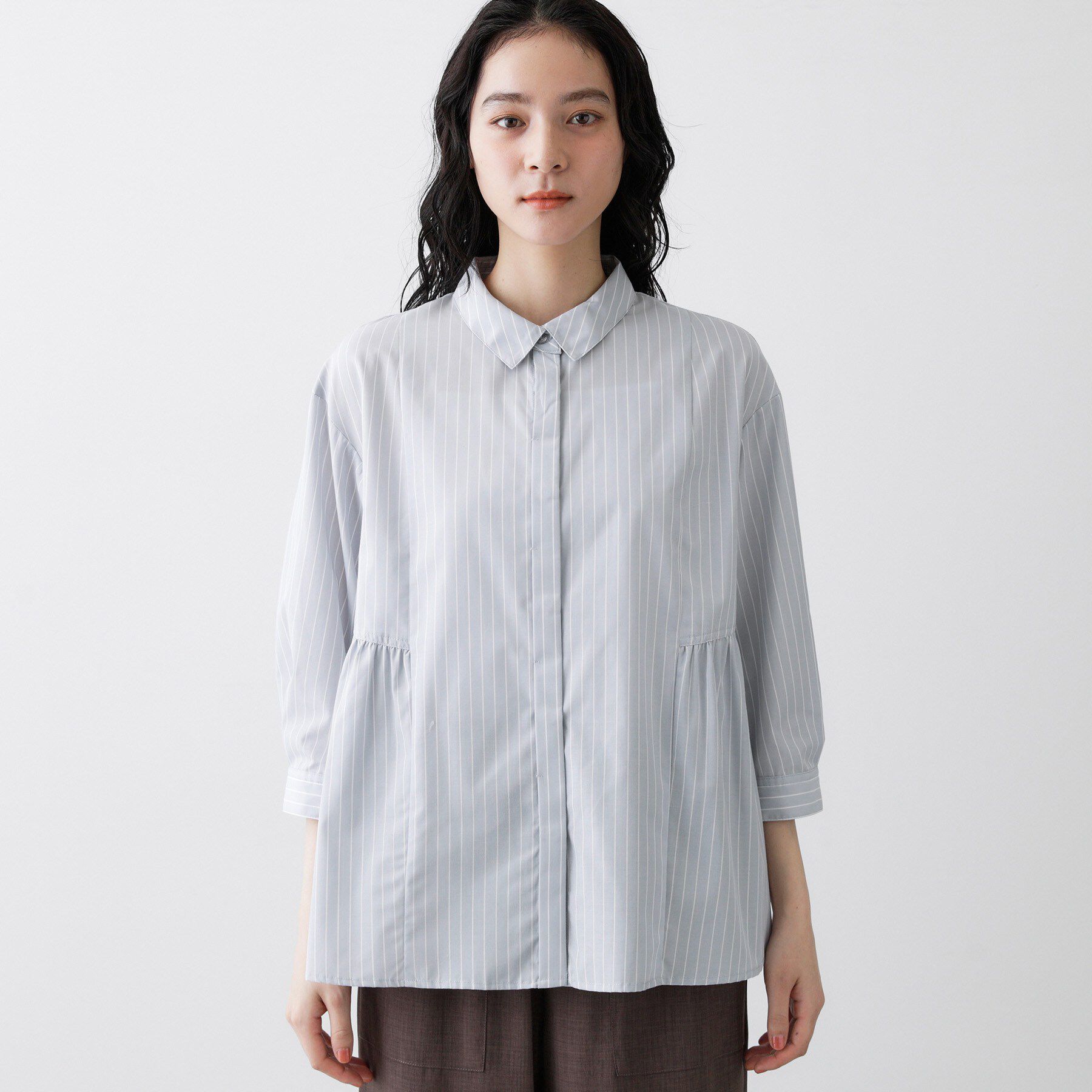 Dessin「【洗える】切替フレアシルエットシャツ」|シャツ・ブラウス|