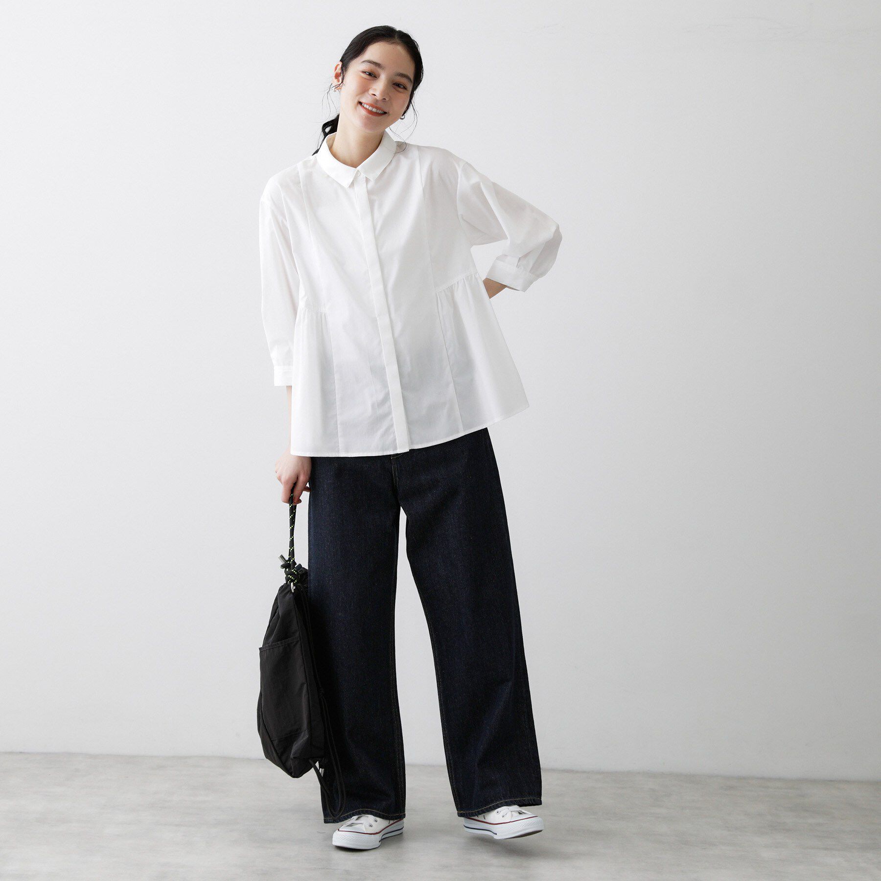 Dessin「【洗える】切替フレアシルエットシャツ」|シャツ・ブラウス|