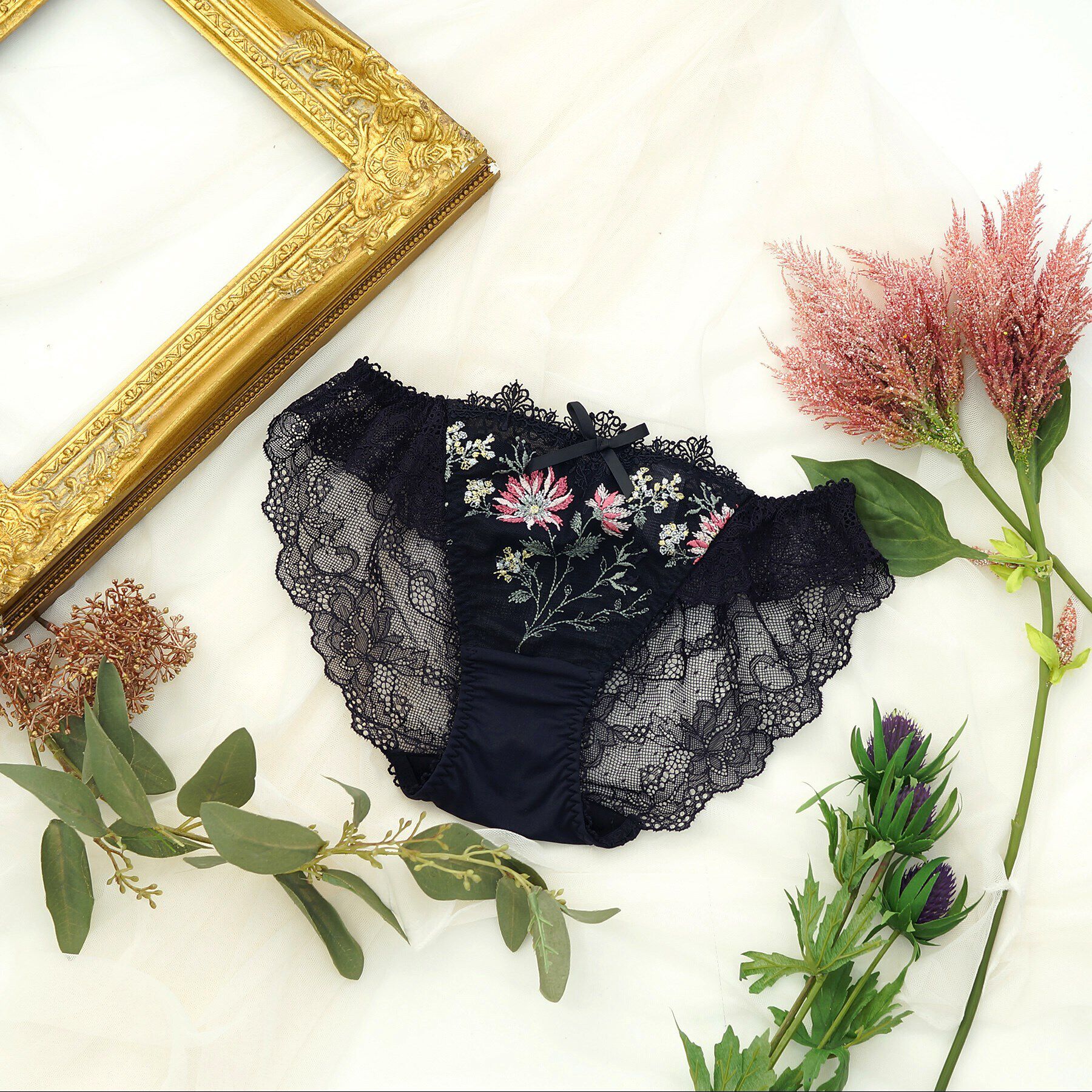 Risa Magli「フレデリカ レースショーツ」|インナー|ブラック(019)