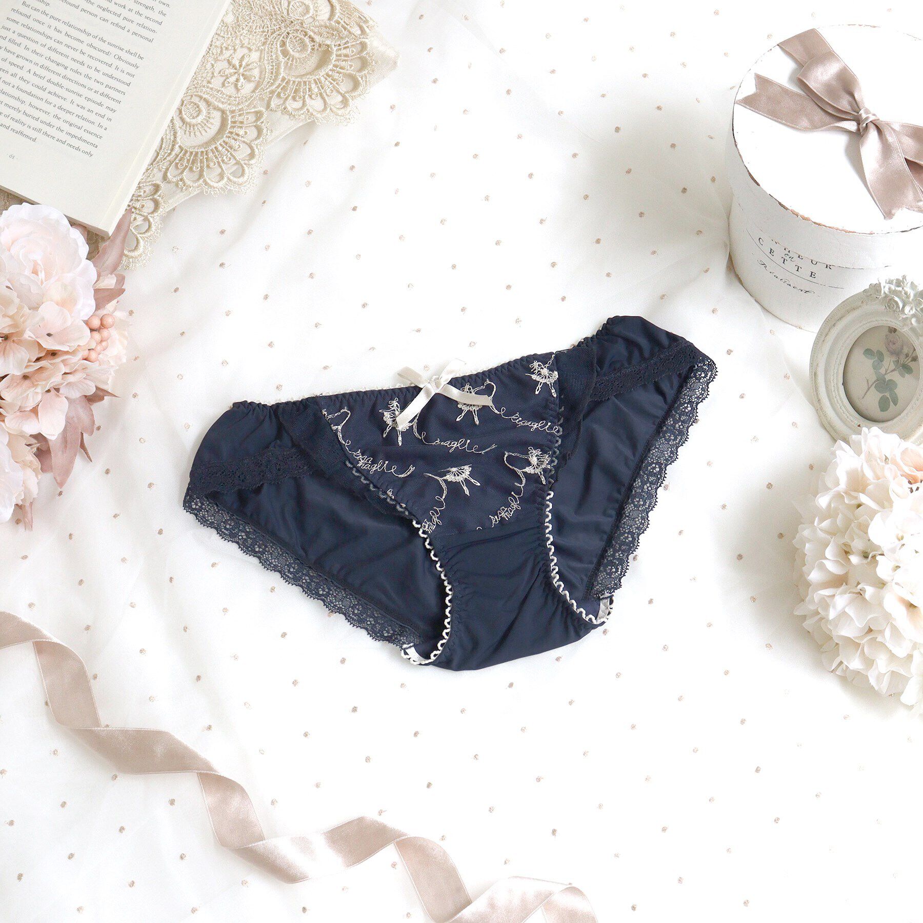 Risa Magli「ジェイミー ノーマルショーツ」|インナー|ネイビー(094)