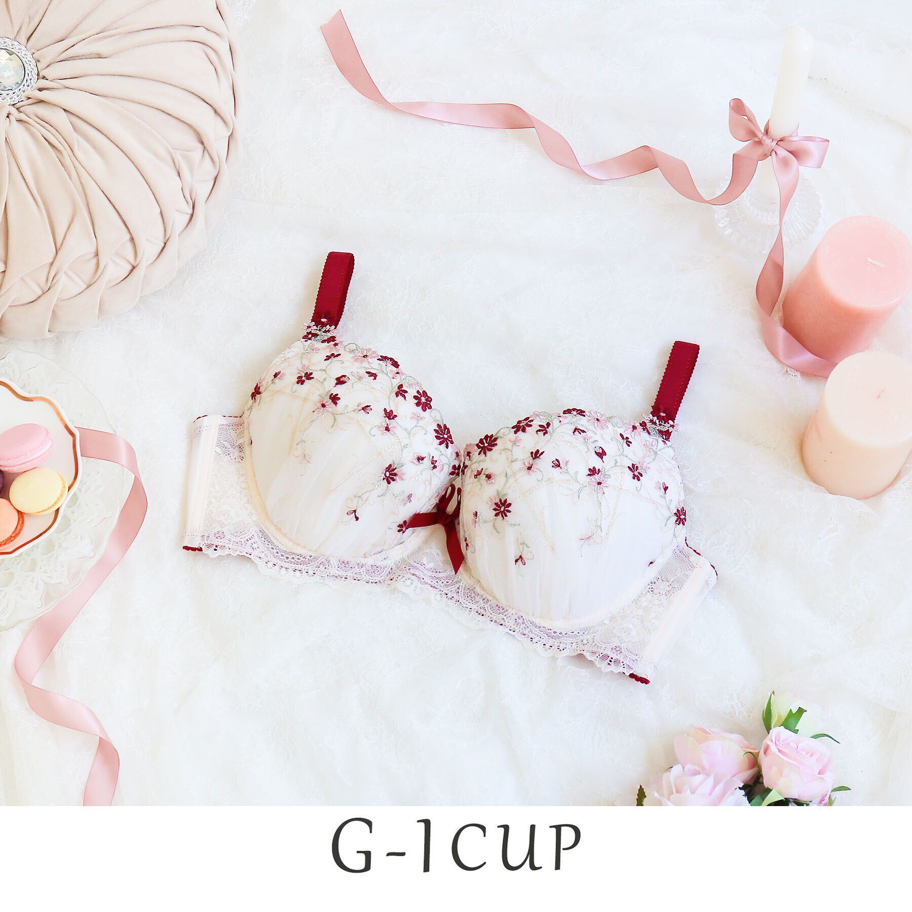 Risa Magli「ティナ ブラジャー（G-I）＜バストアップタイプ＞」|インナー|レッド(061)