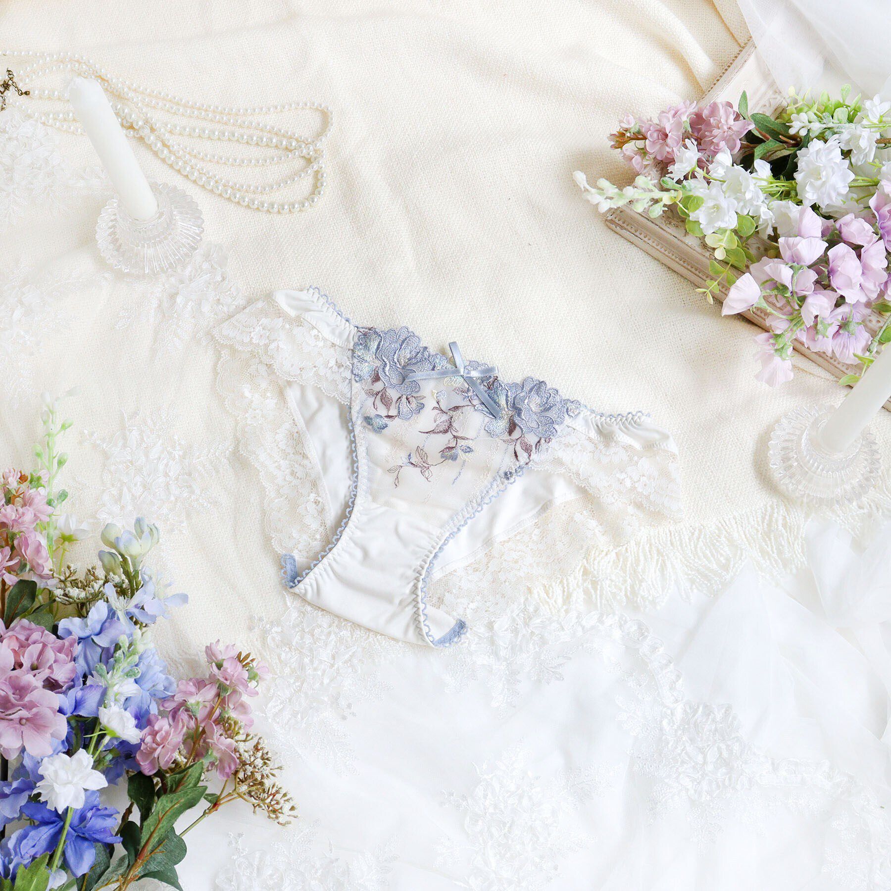 Risa Magli「クラシーナ ノーマルショーツ」|インナー|ブルー(092)