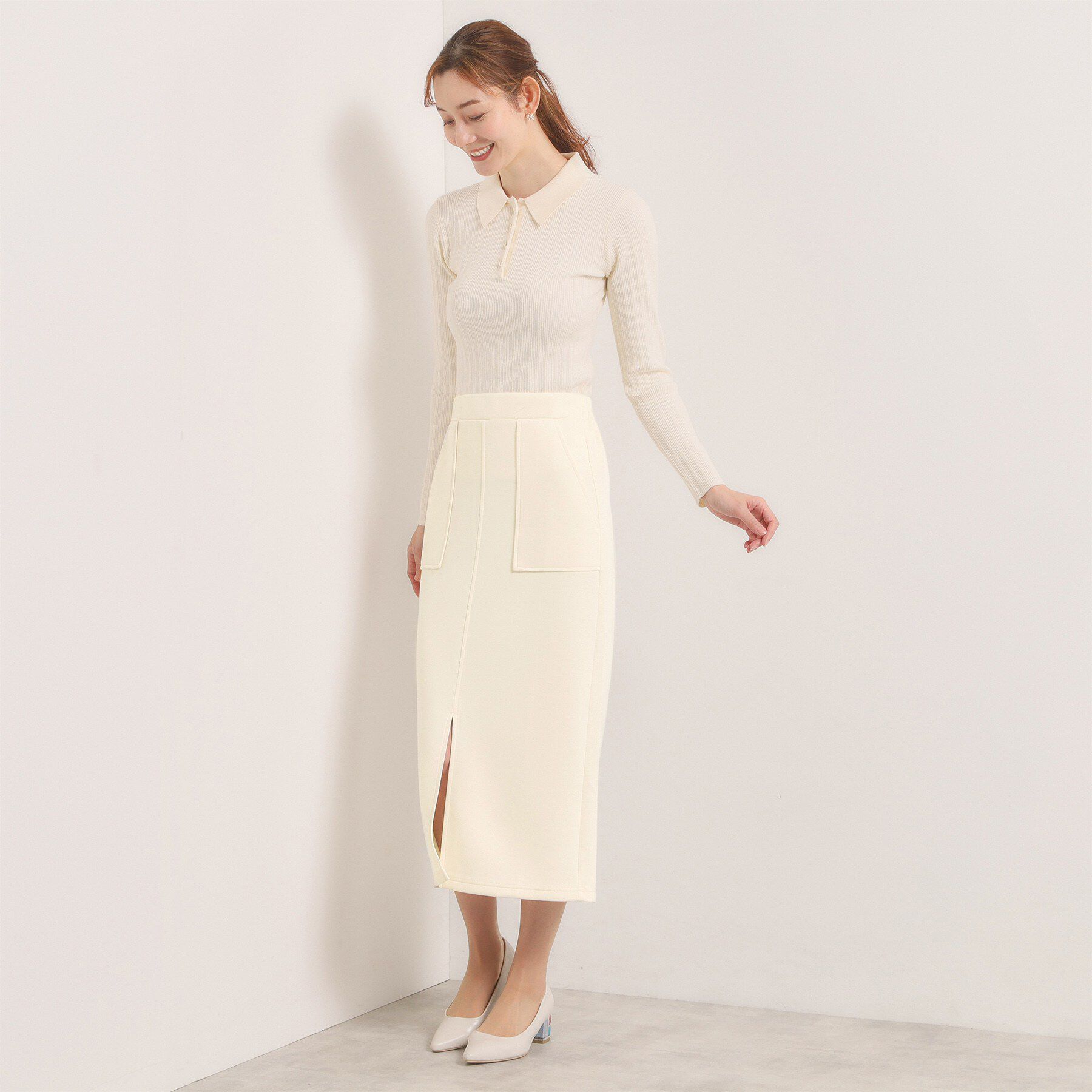 ITS&rsquo;DEMO「【洗濯機OK／花粉防止】ダンボールタイトスカート」|スカート|