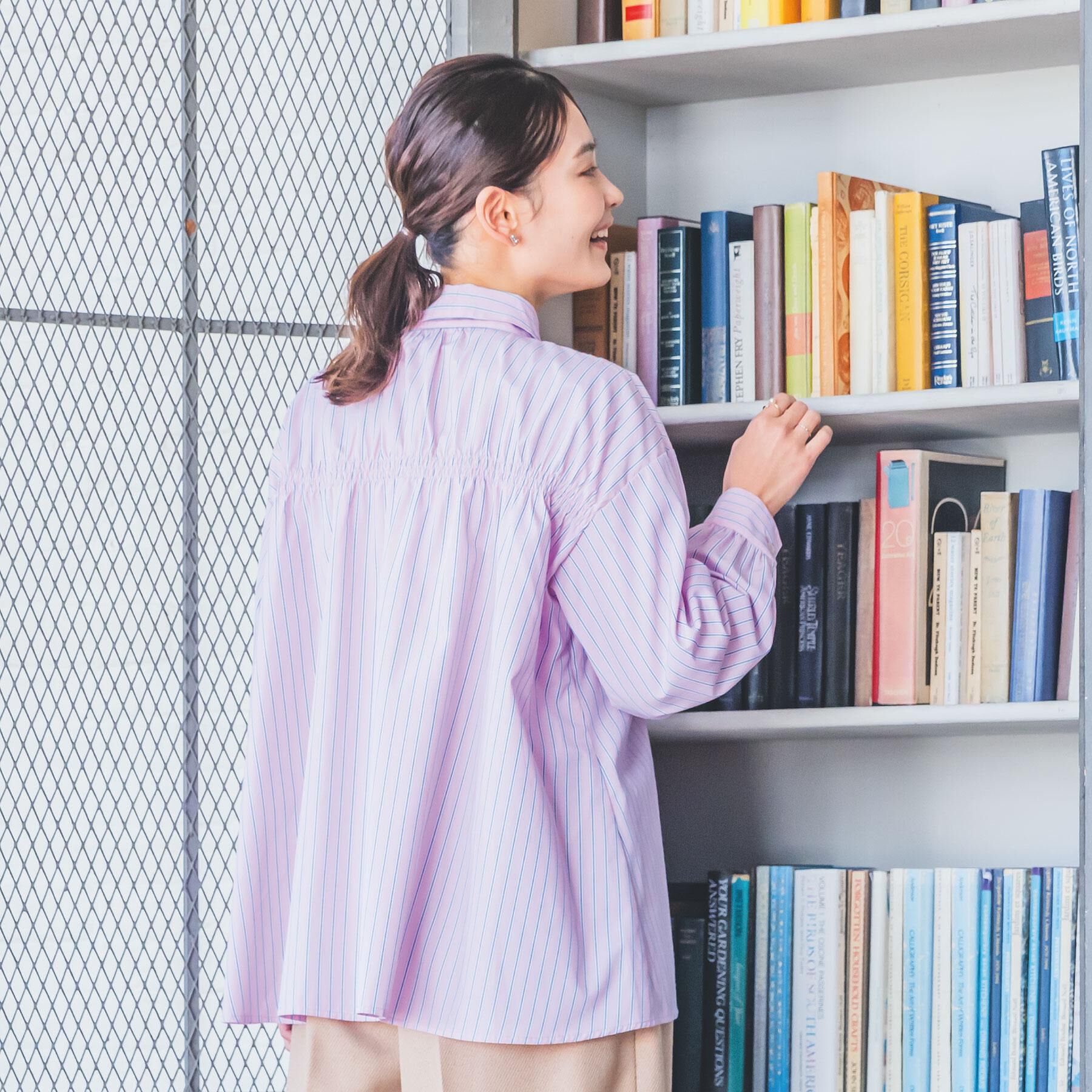 ITS&rsquo;DEMO「【手洗い可】バックギャザーブラウス」|シャツ・ブラウス|