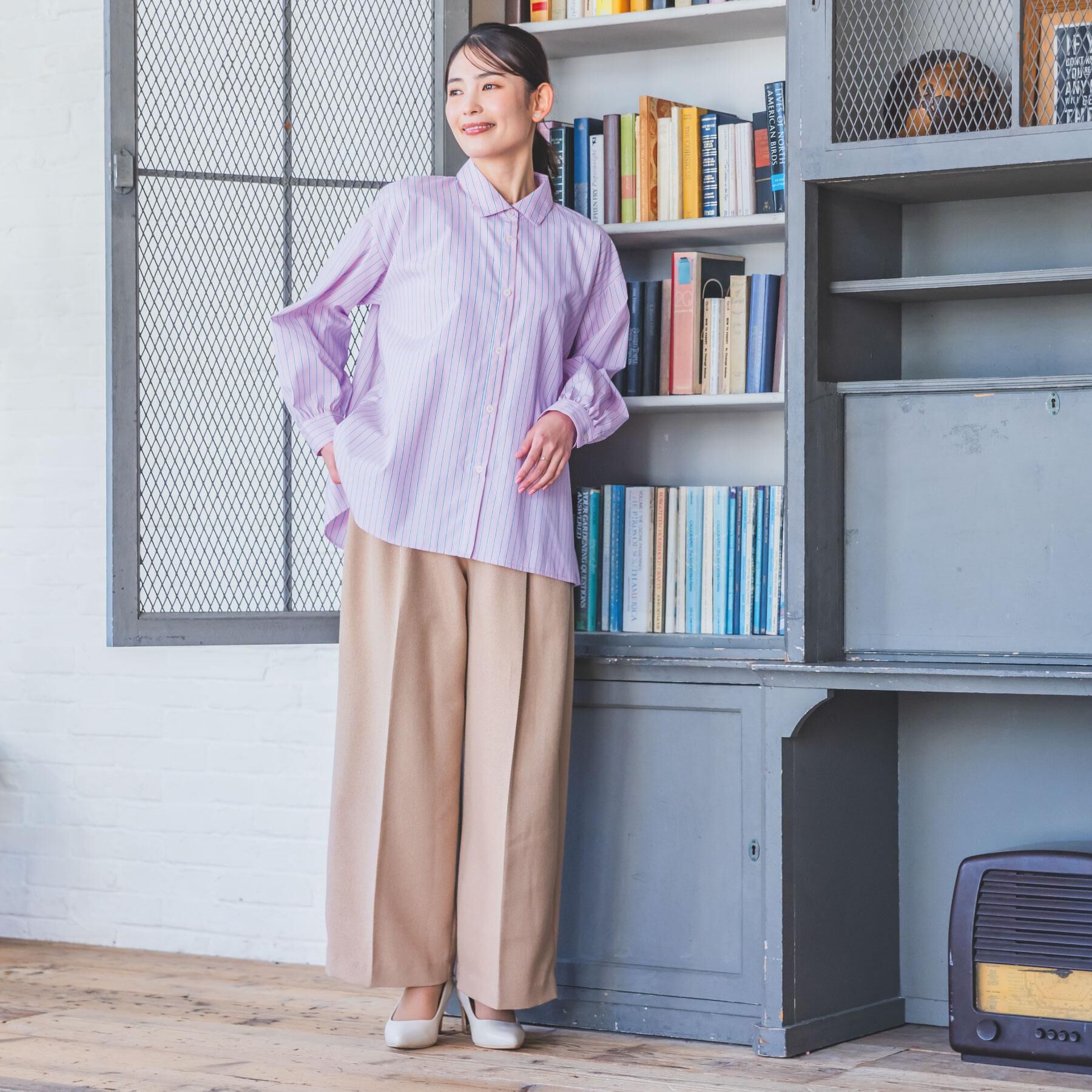 ITS&rsquo;DEMO「【手洗い可】バックギャザーブラウス」|シャツ・ブラウス|