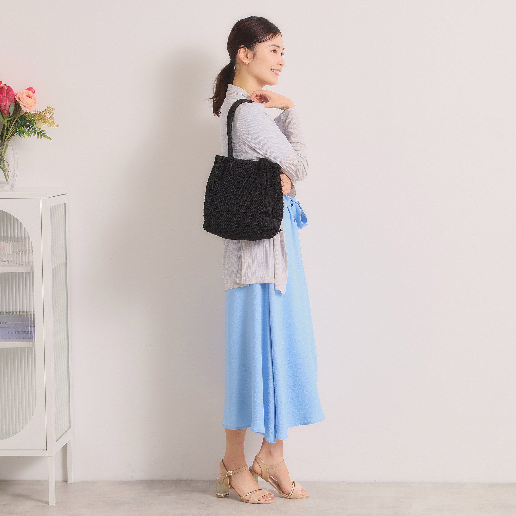 ITS&rsquo;DEMO「雑材コード編みタッセルトート」|トートバッグ|