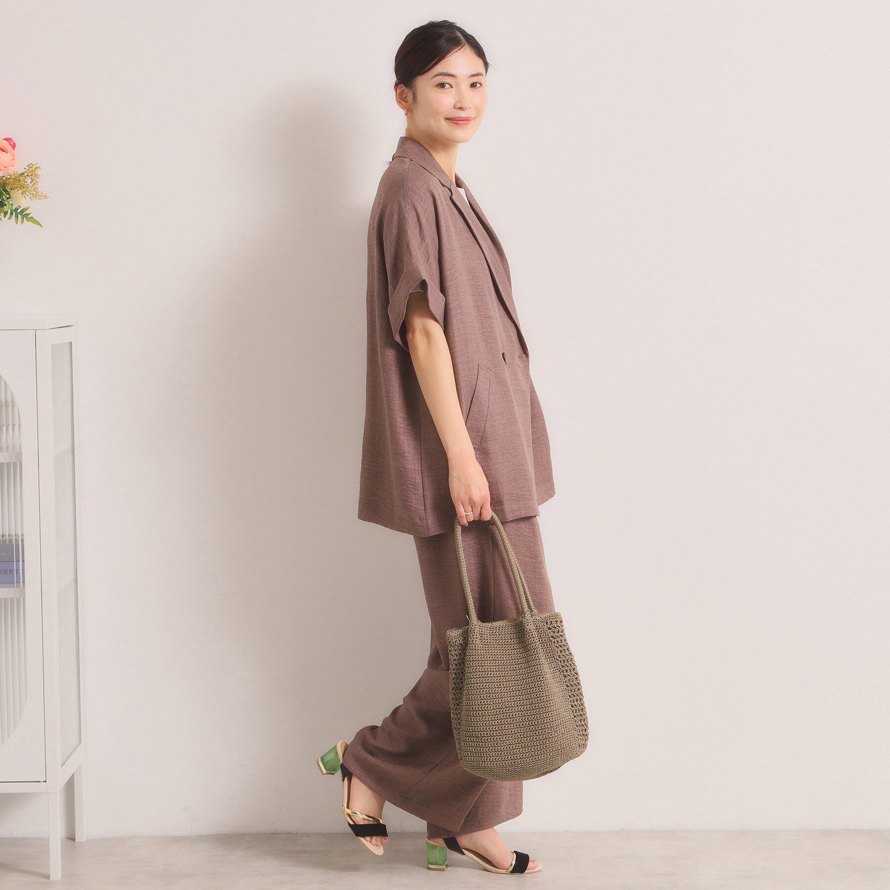 ITS&rsquo;DEMO「雑材コード編みタッセルトート」|トートバッグ|