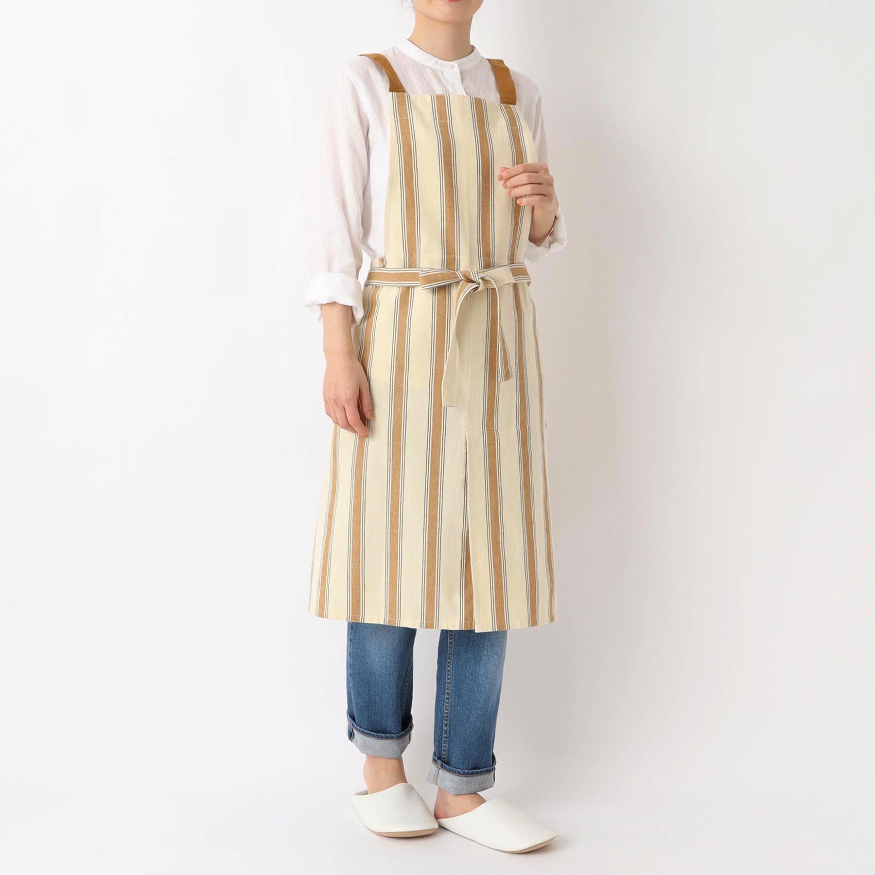 212 KITCHEN STORE「ダブルストライプ フルエプロン 2way MU ＜212Kオリジナル＞」|食器・キッチングッズ|