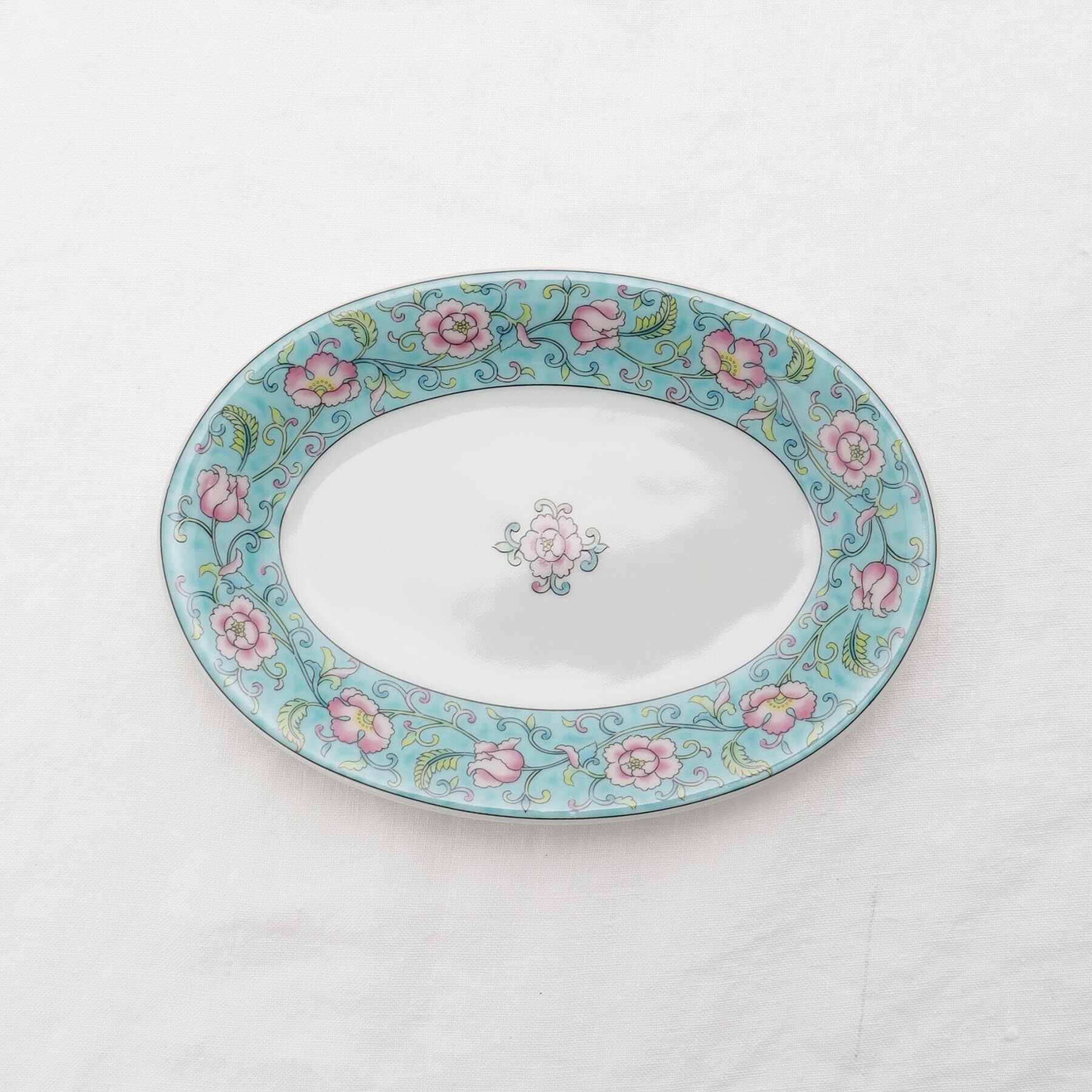 212 KITCHEN STORE「緑彩牡丹 楕円皿」|食器・キッチングッズ|