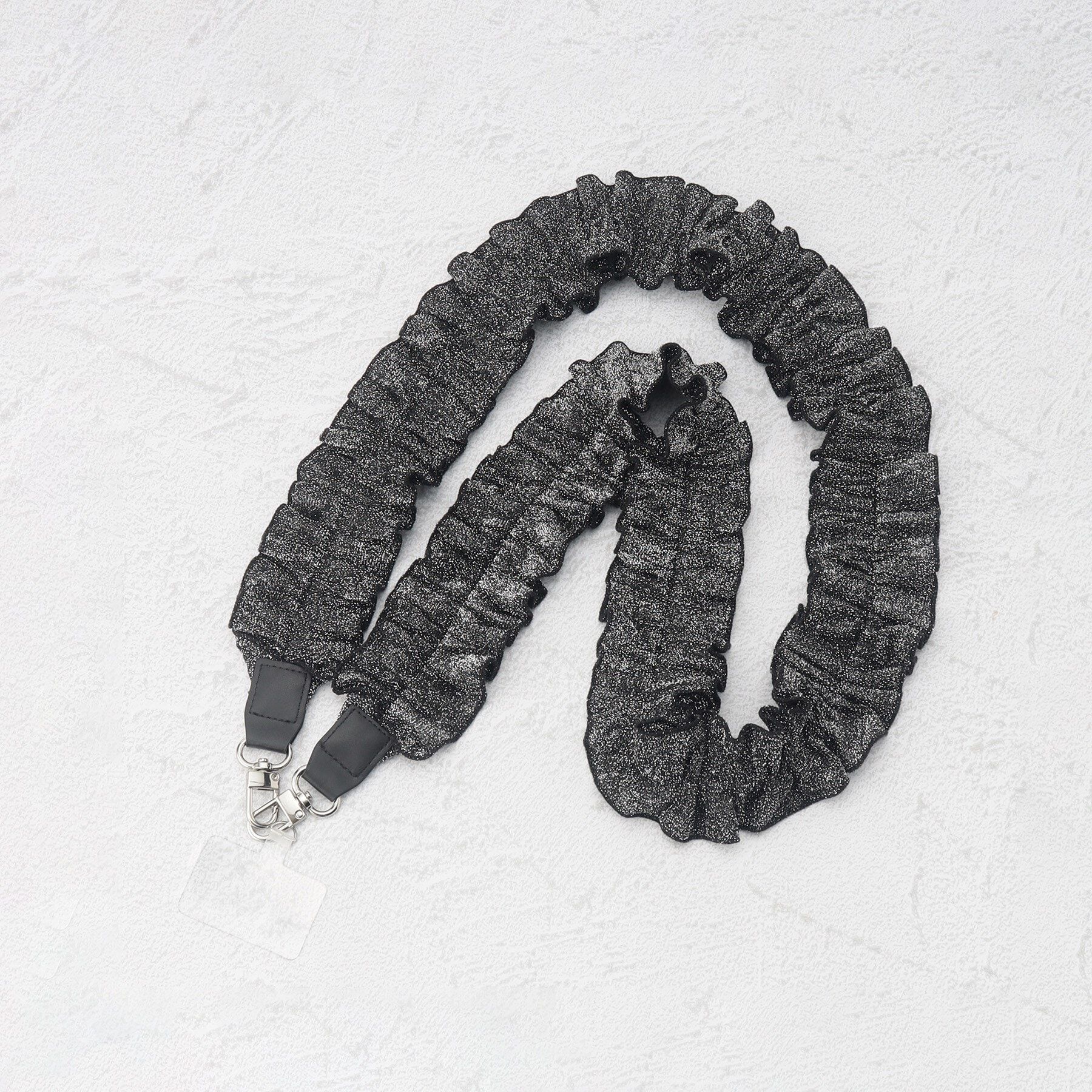 Grandedge「フリルリボンストラップ」|ストラップ|ﾌﾞﾗｯｸ(019)