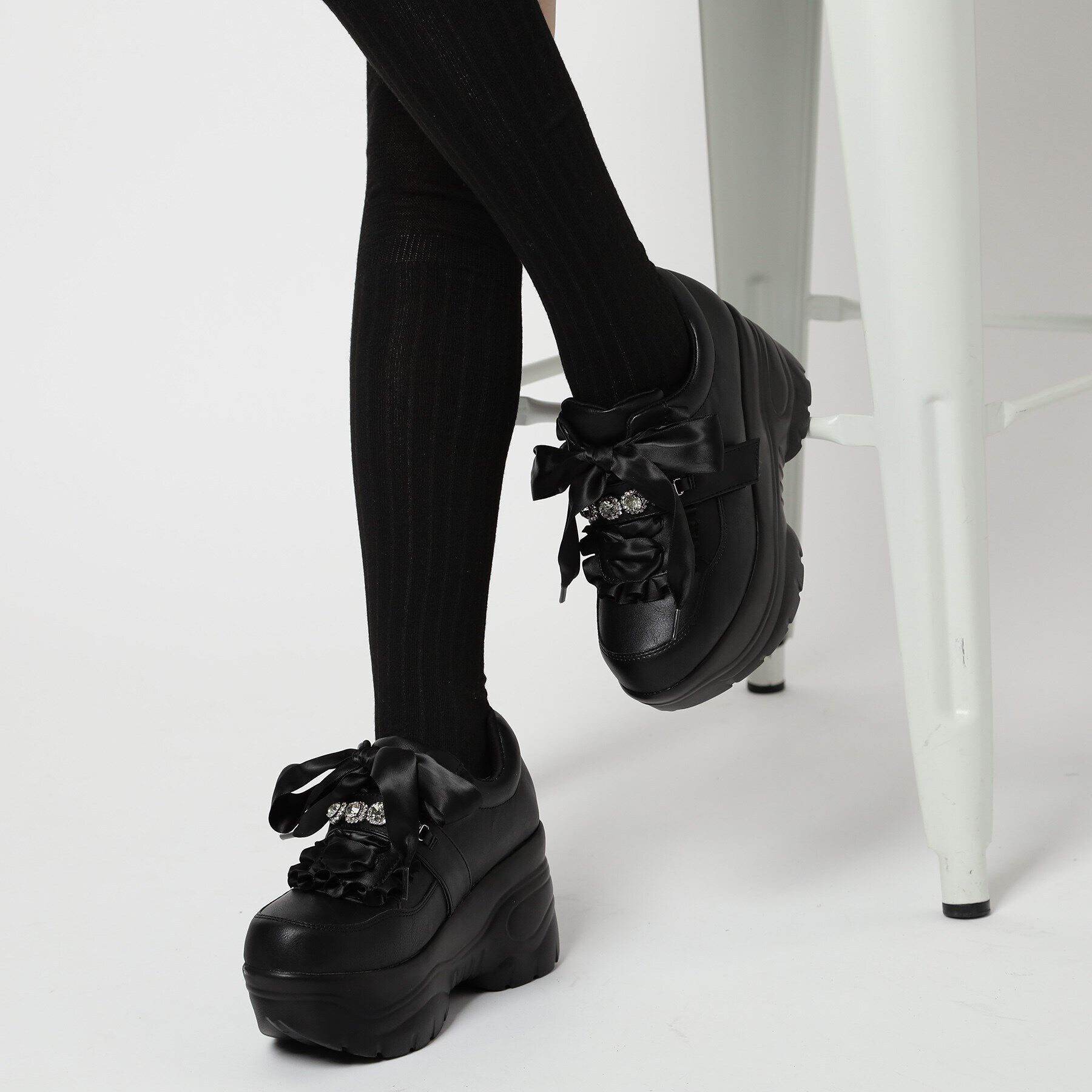 csT&P「厚底キラキラストーン付スニーカー」|スニーカー|