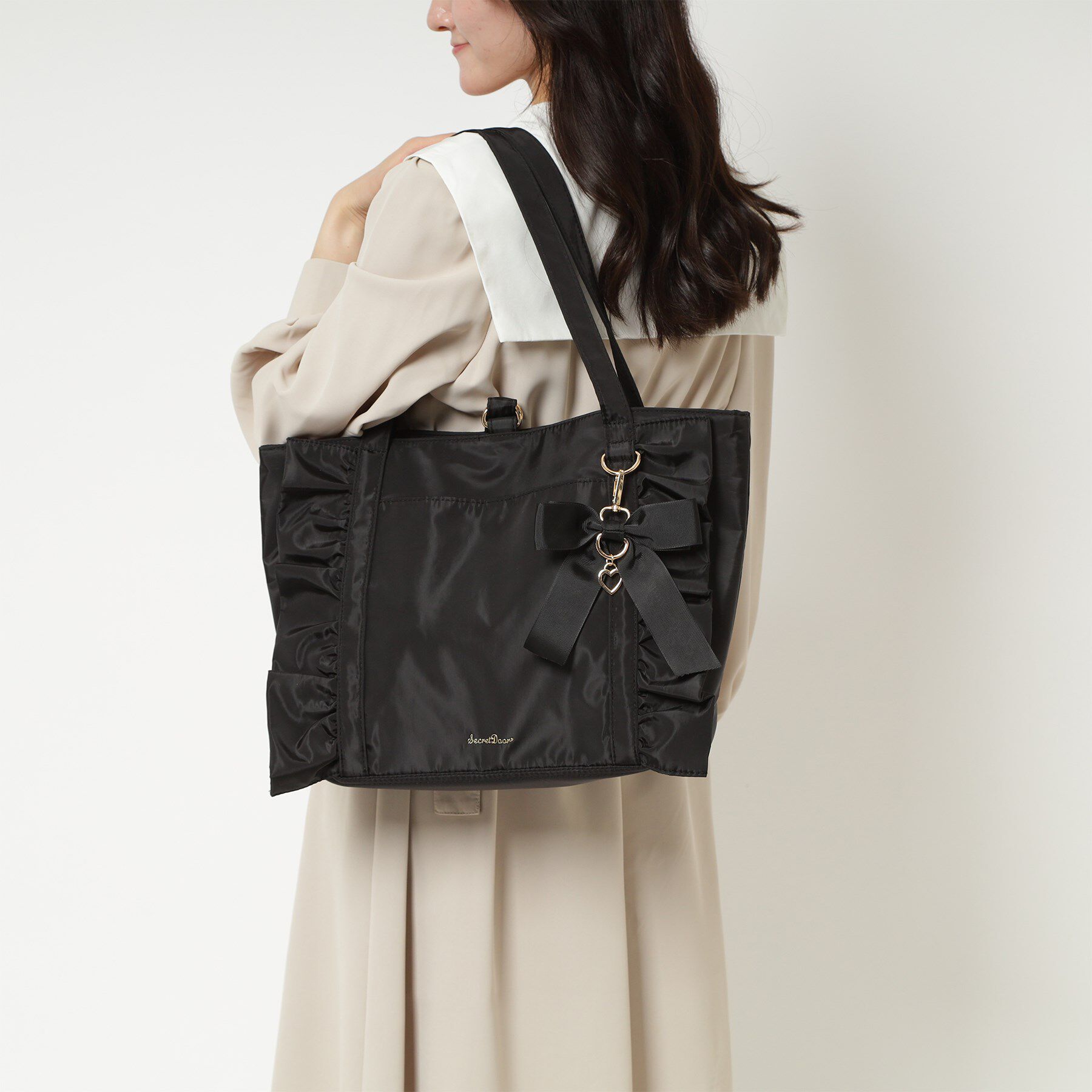 Ober Tashe「【新生活・新学期】フリルリボントートバッグ」|トートバッグ|