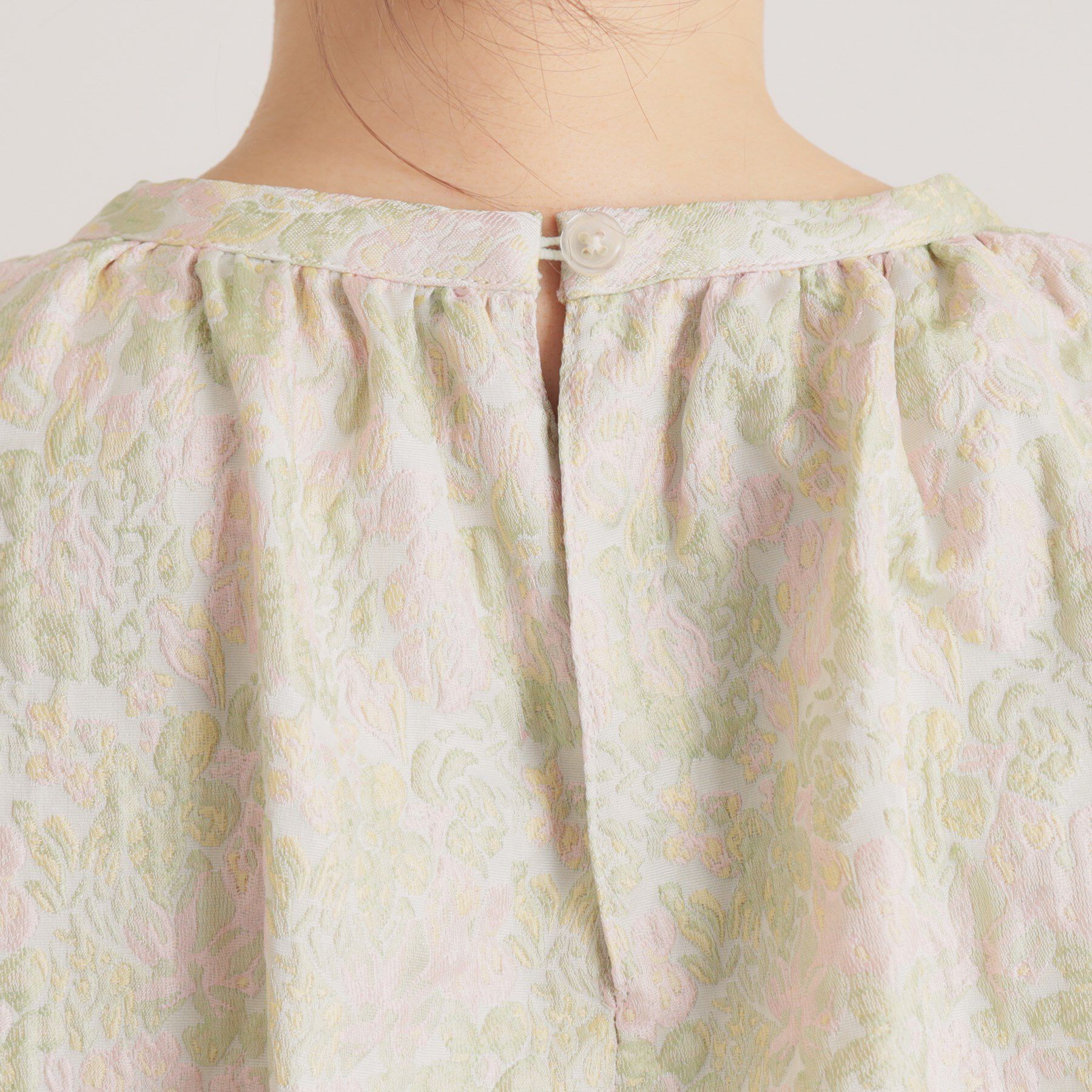 SunaUna「【食事会/お出かけ】小花ジャカードワンピース」|ワンピース|