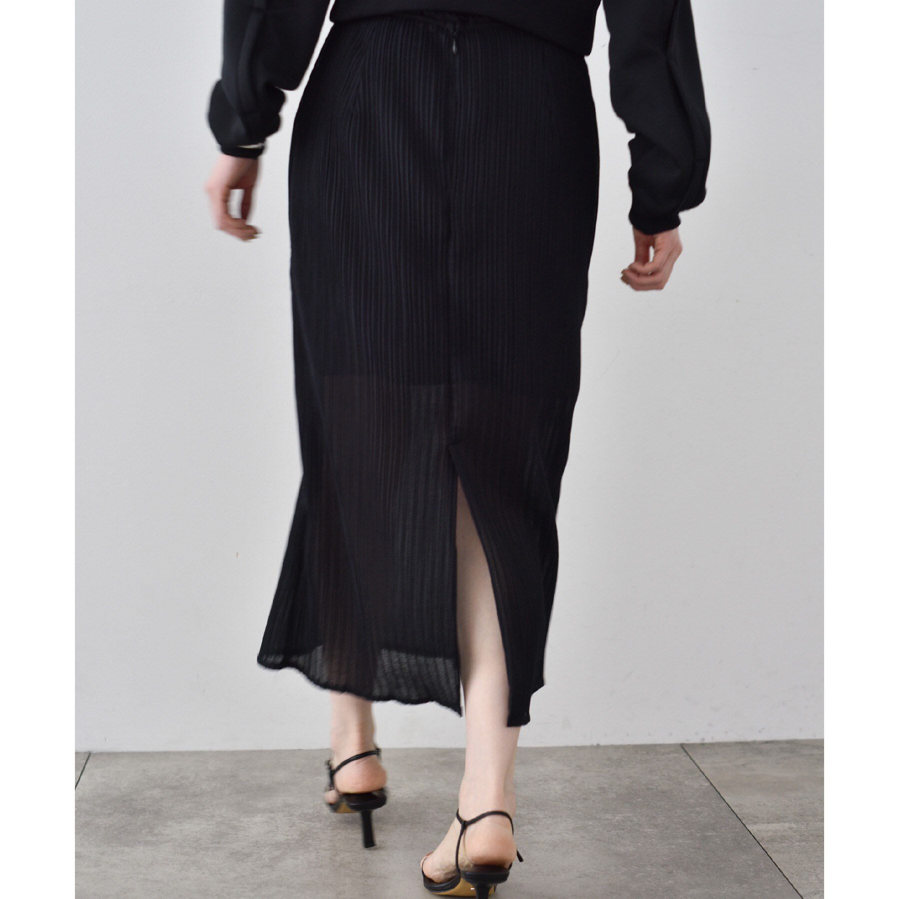 CODE A「sheer pleats skirt」|スカート|