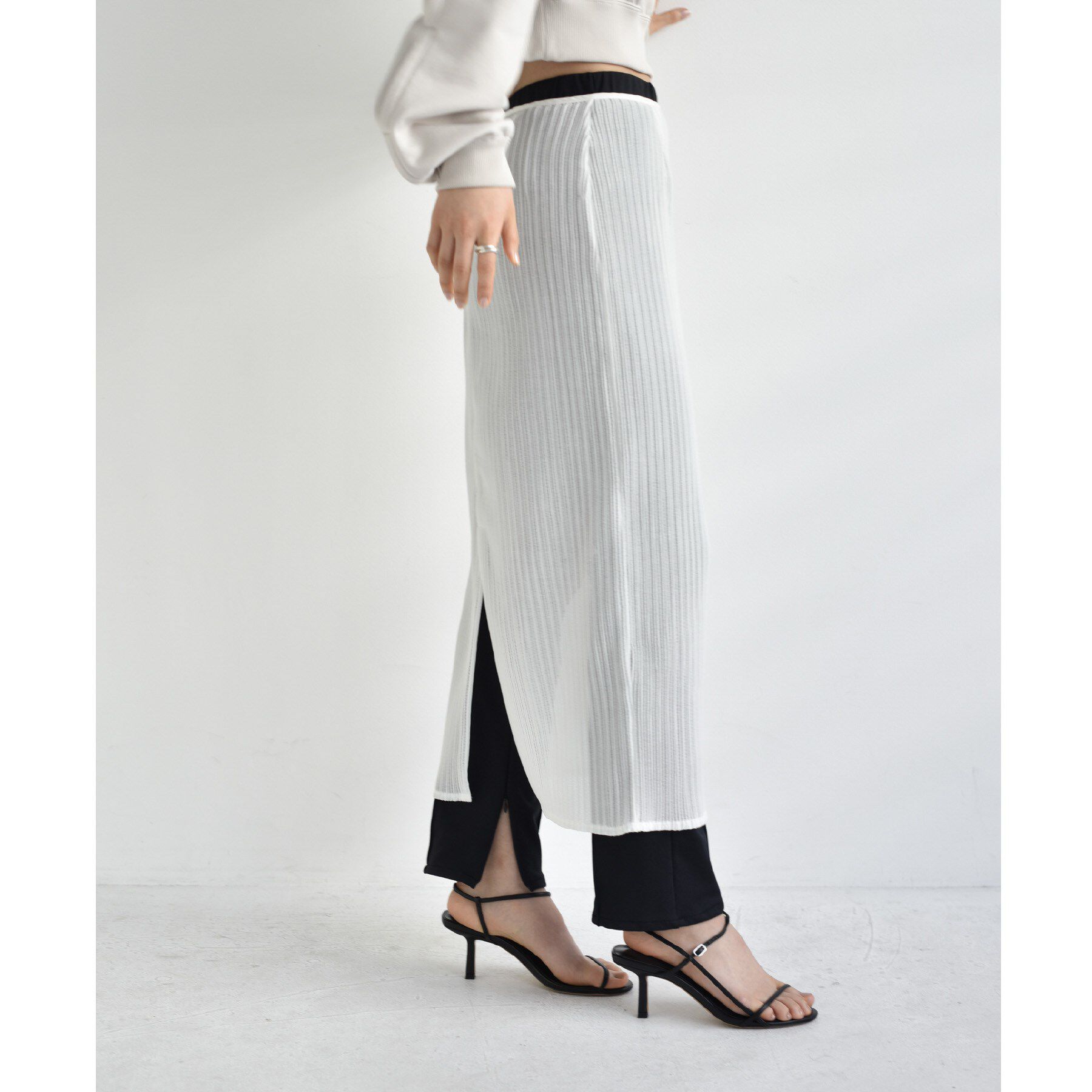 CODE A「sheer pleats skirt」|スカート|