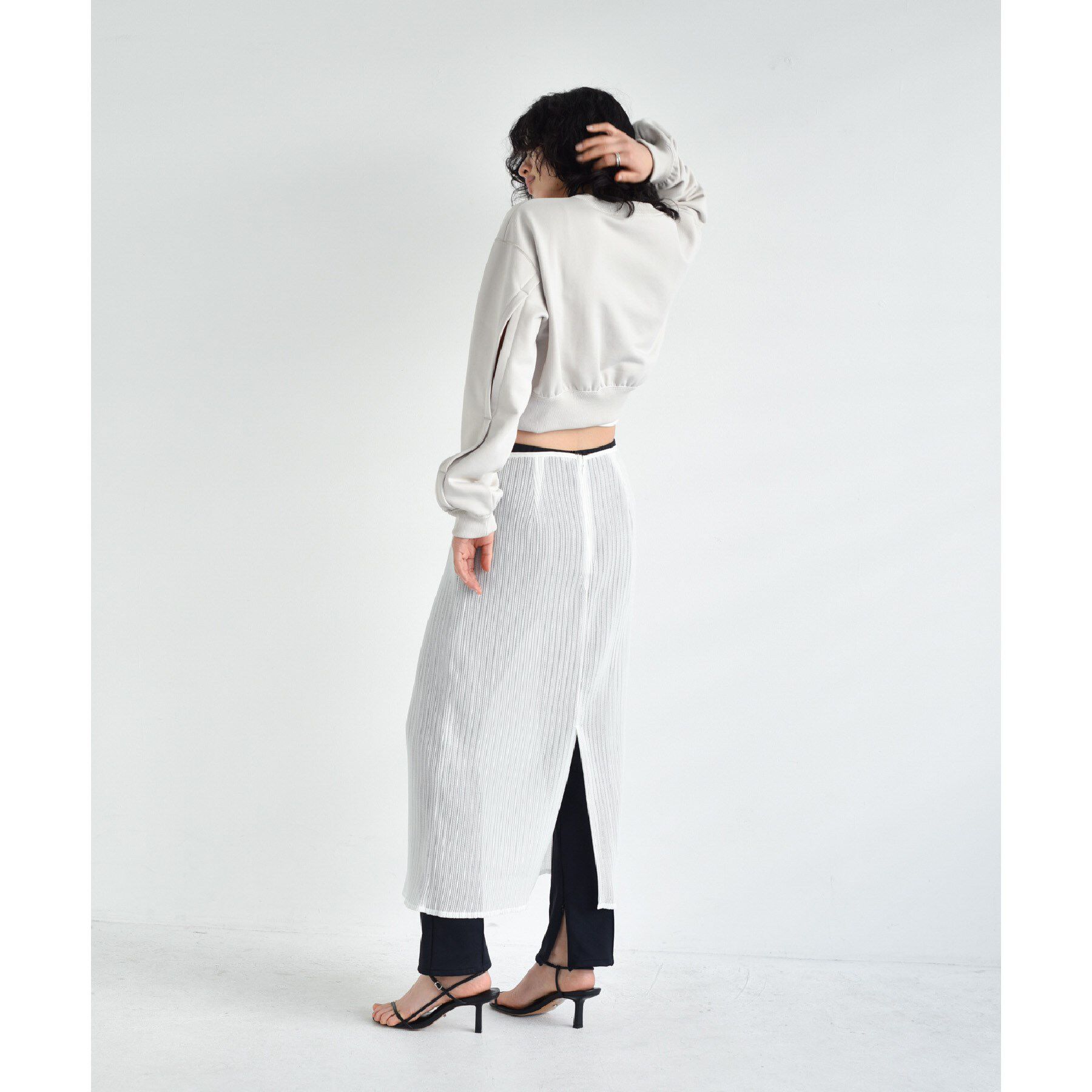 CODE A「sheer pleats skirt」|スカート|