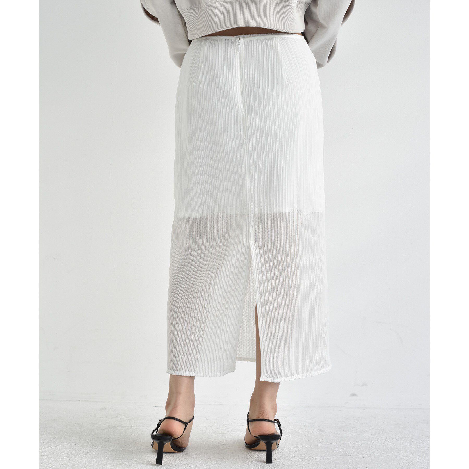 CODE A「sheer pleats skirt」|スカート|