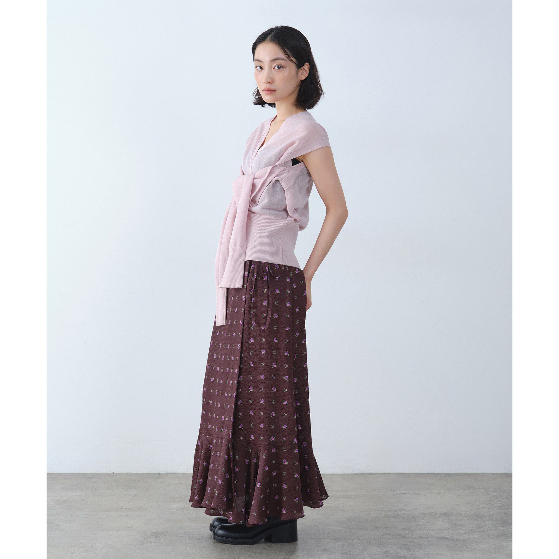 CODE A「blooming flower wrap skirt」|スカート|