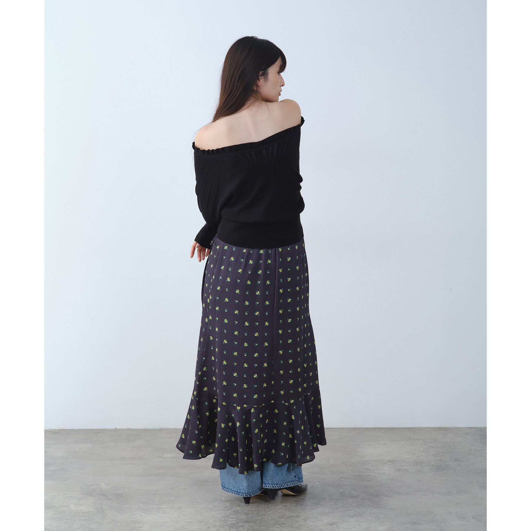 CODE A「blooming flower wrap skirt」|スカート|