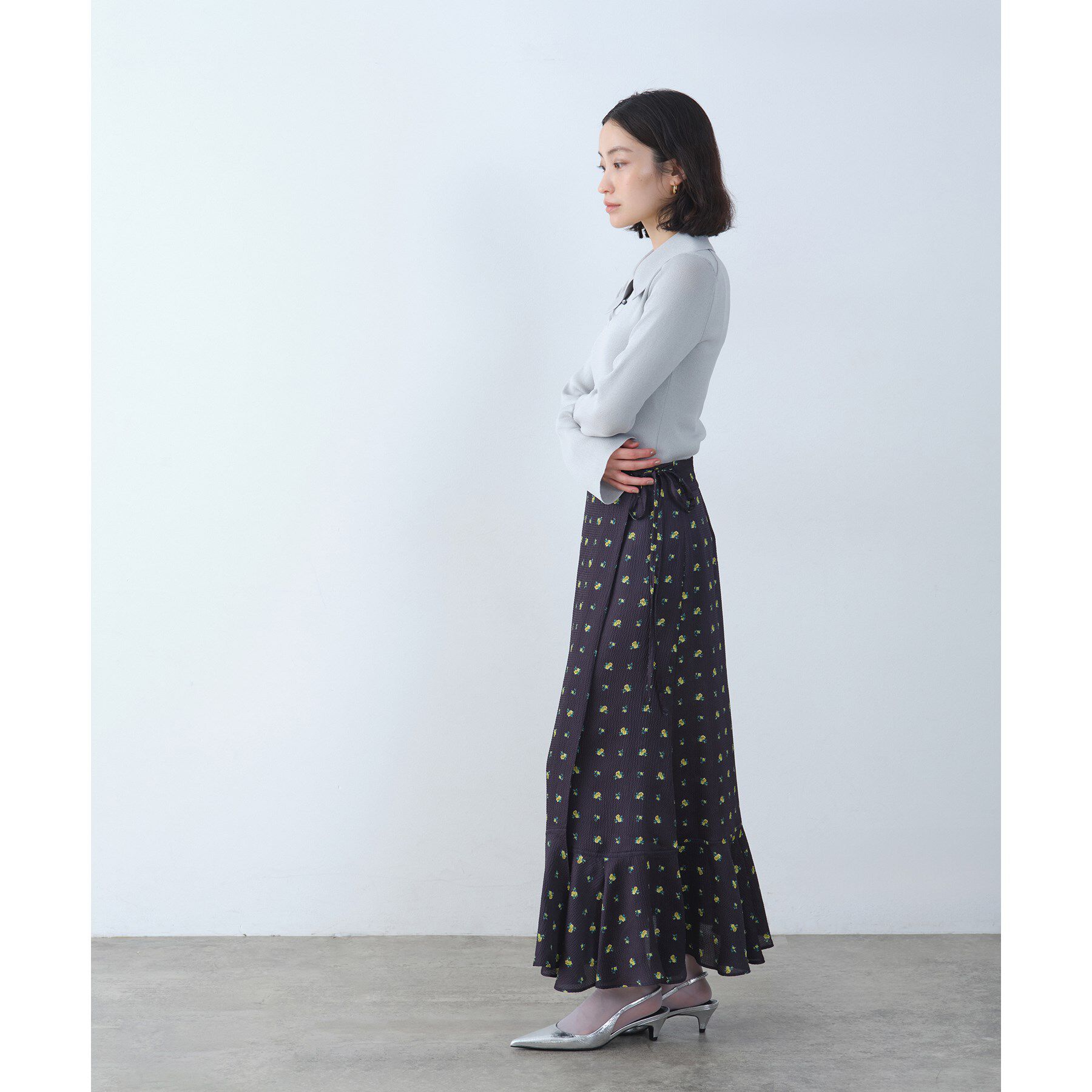 CODE A「blooming flower wrap skirt」|スカート|