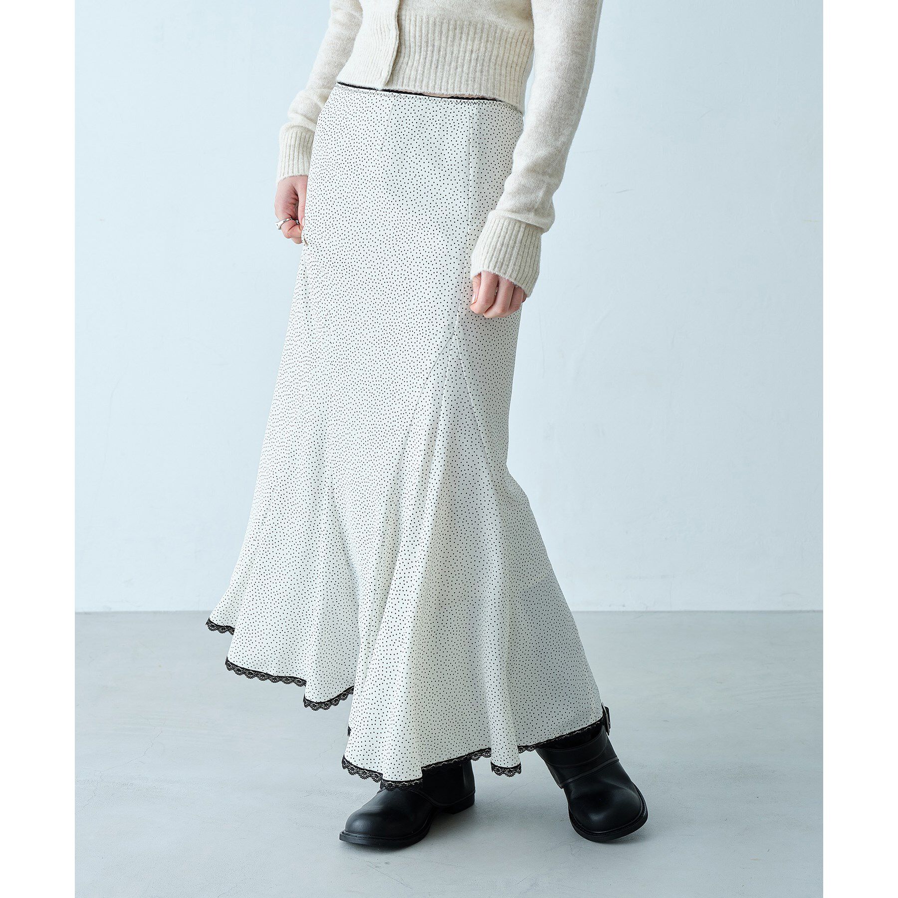 CODE A「femi dot skirt」|スカート|オフホワイト(103