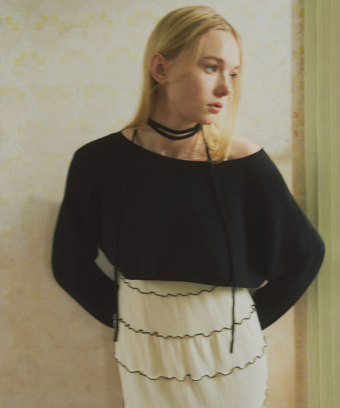 COCO DEAL「クロップドニット&times;メローティアードキャミワンピース」|ワンピース|