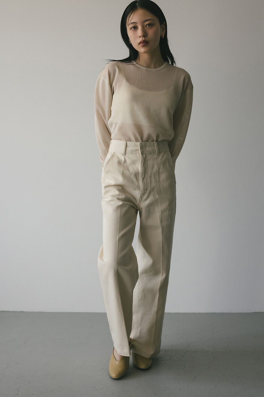 STYLEMIXER「センタープレスワイドデニム」|デニム|