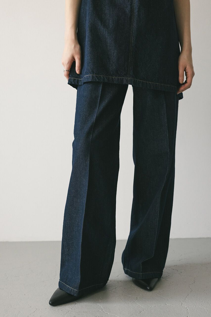 STYLEMIXER「センタープレスワイドデニム」|デニム|