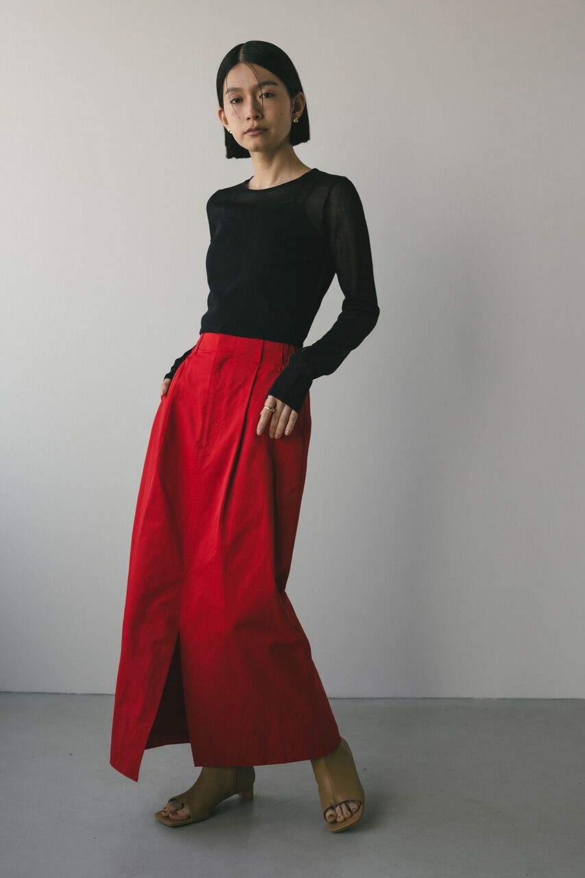 STYLEMIXER「フロントスリットタックスカート」|スカート|