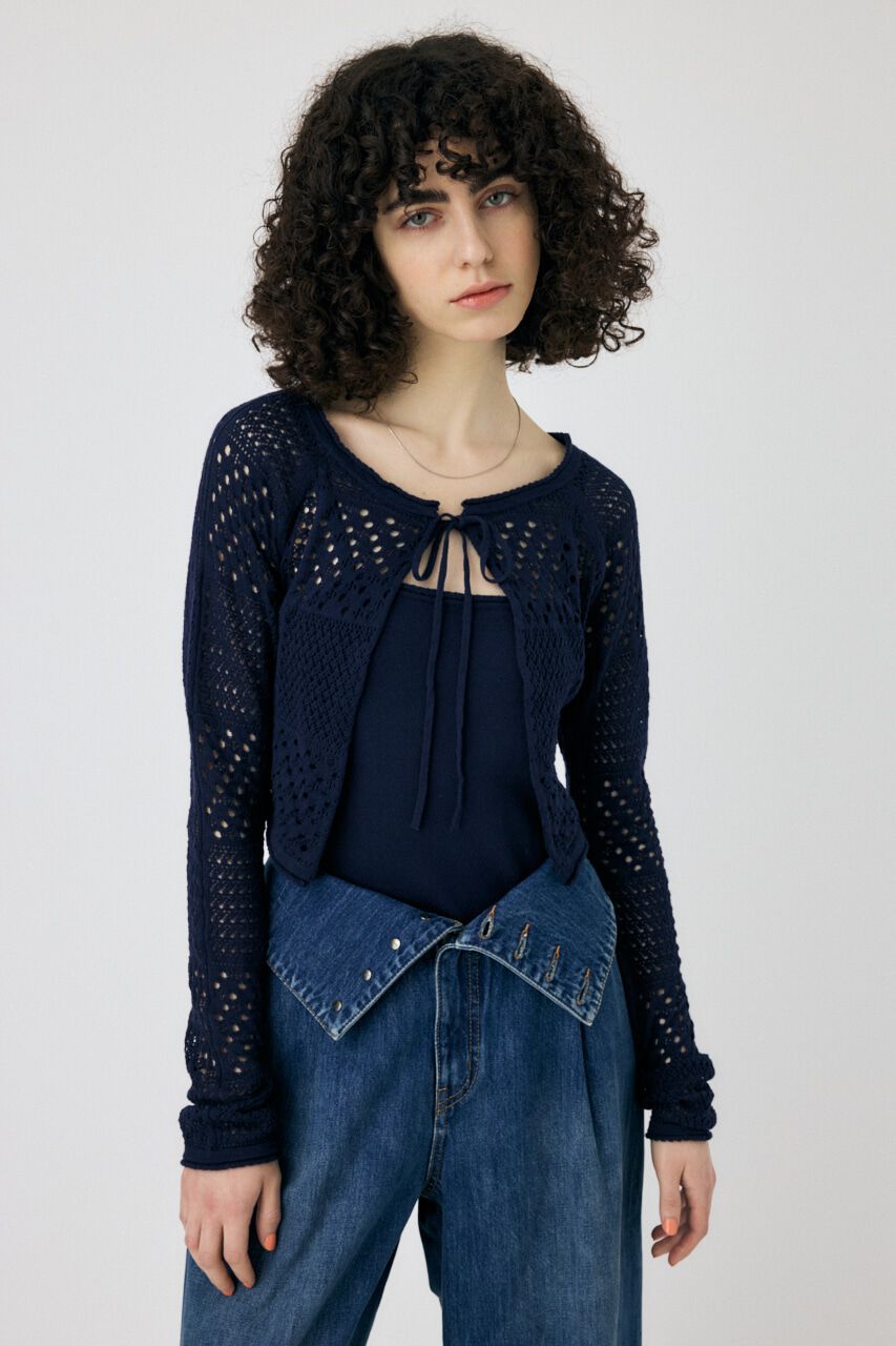 MOUSSY「OPENWORK KNIT アンサンブル」|ニット・セーター|NVY
