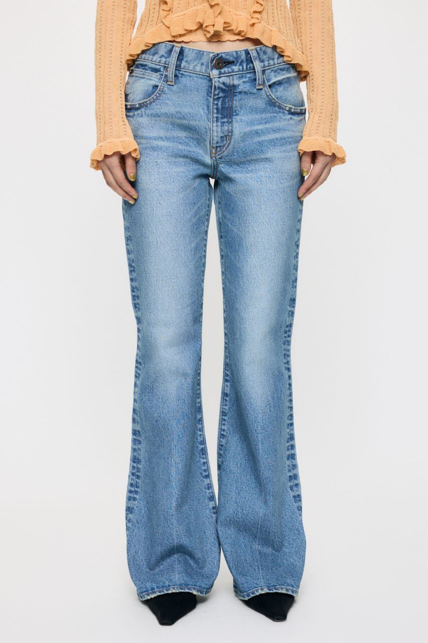 MOUSSY「MVS MIDRISE FLARE」|デニム|BLU
