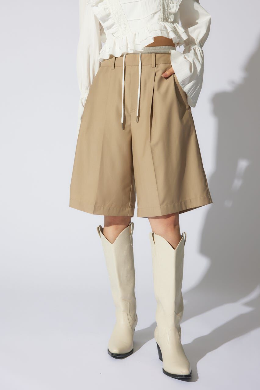 rienda「レイヤードパターンジャストウエストハーフパンツ」|その他|