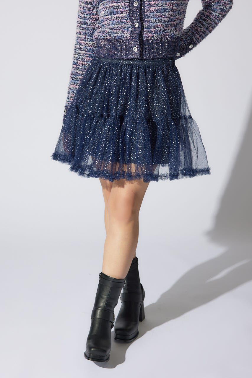 rienda「ボリュームチュールミニスコートショートパンツ」|その他|