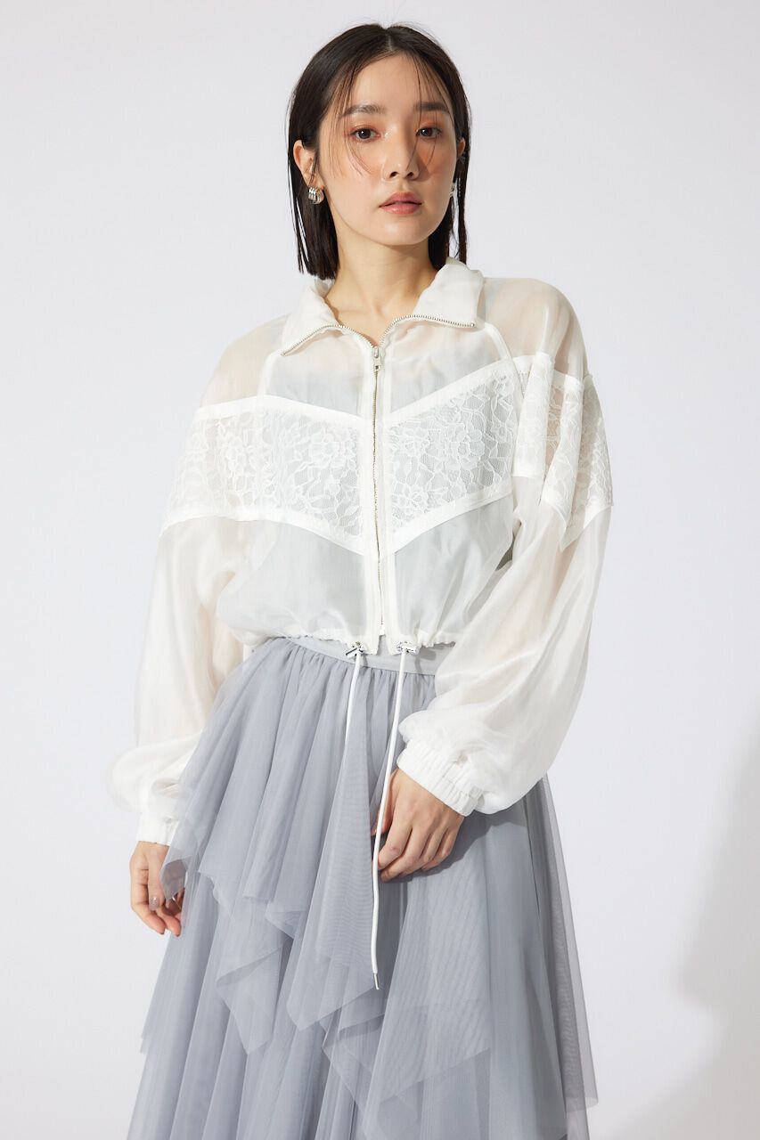 rienda「レースコンビシアーブルゾン」|ブルゾン・スタジャン|