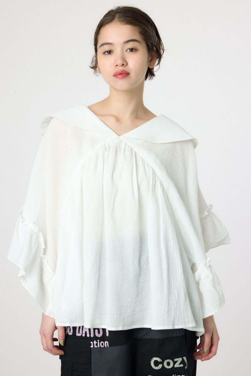 RODEO CROWNS「ボリュームフリルチュニック」|シャツ・ブラウス|