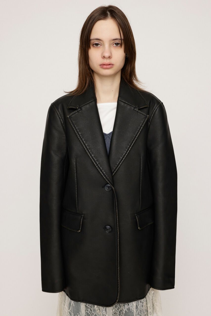 SLY「VINTAGE F／LEATHER TAILORED ジャケット」|その他|