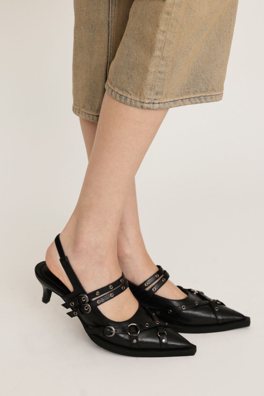SLY「POINTED TOE BELT サンダル」|サンダル|BLK